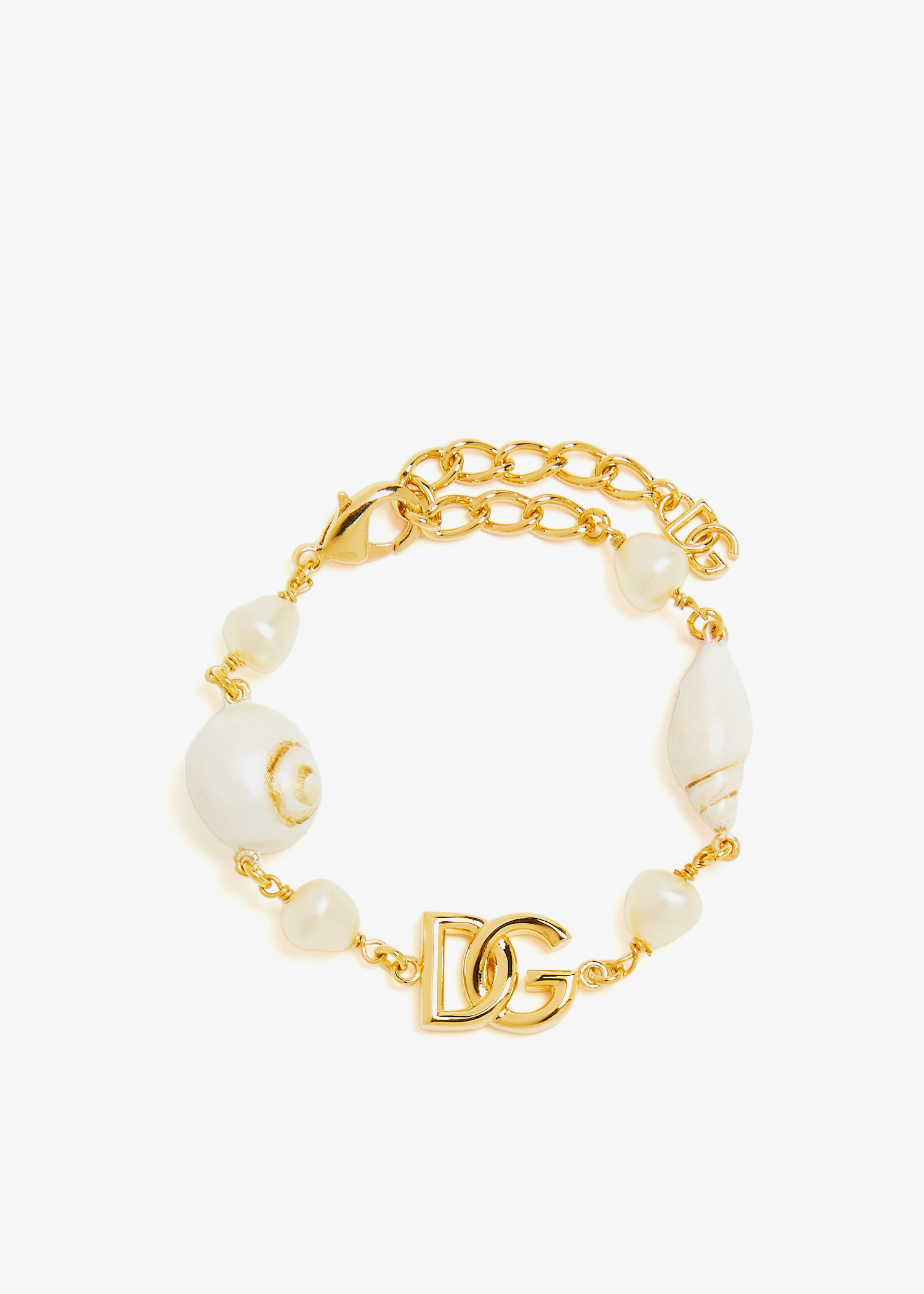 

DG logo shell bracelet, Gold