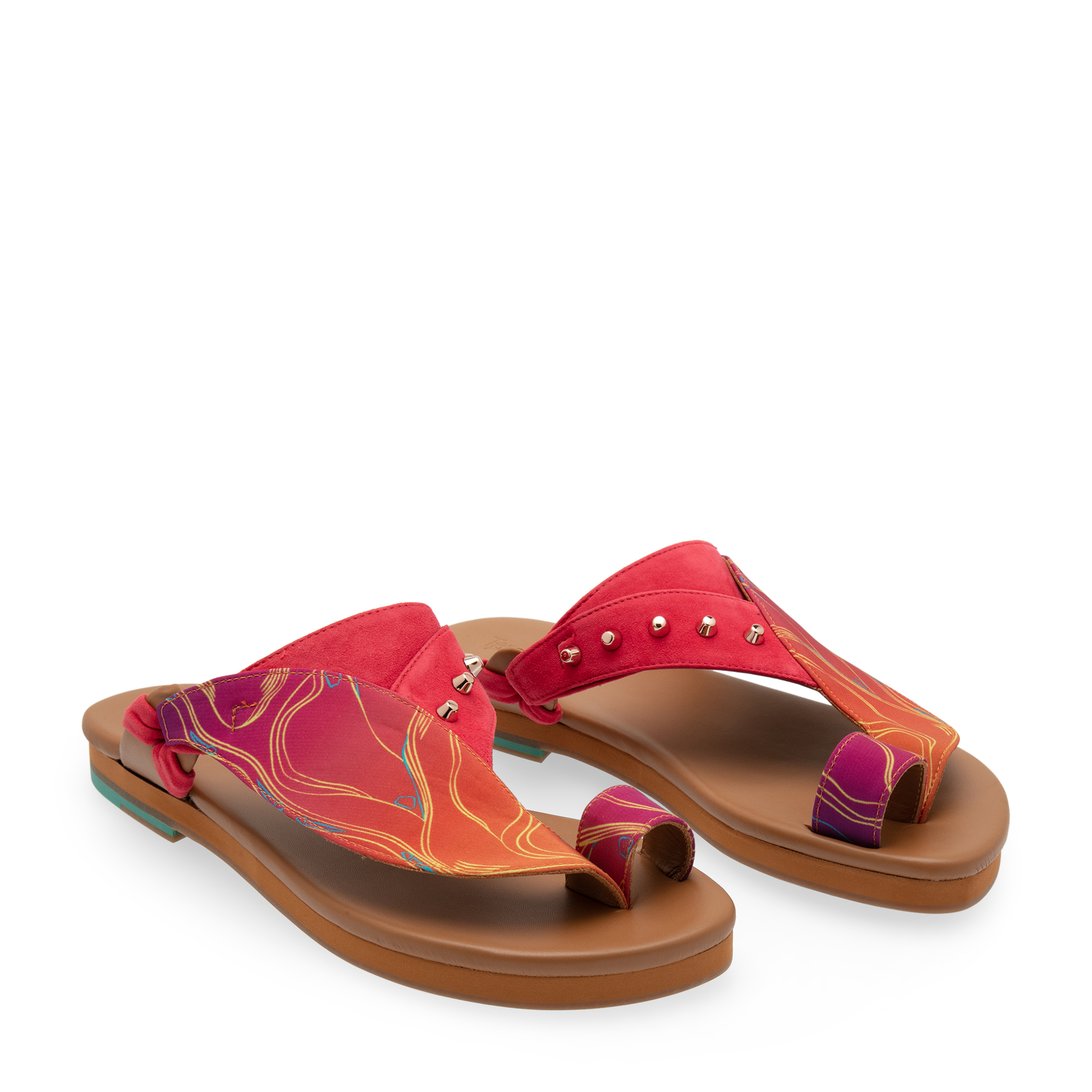 

Bronze sandals, Orange