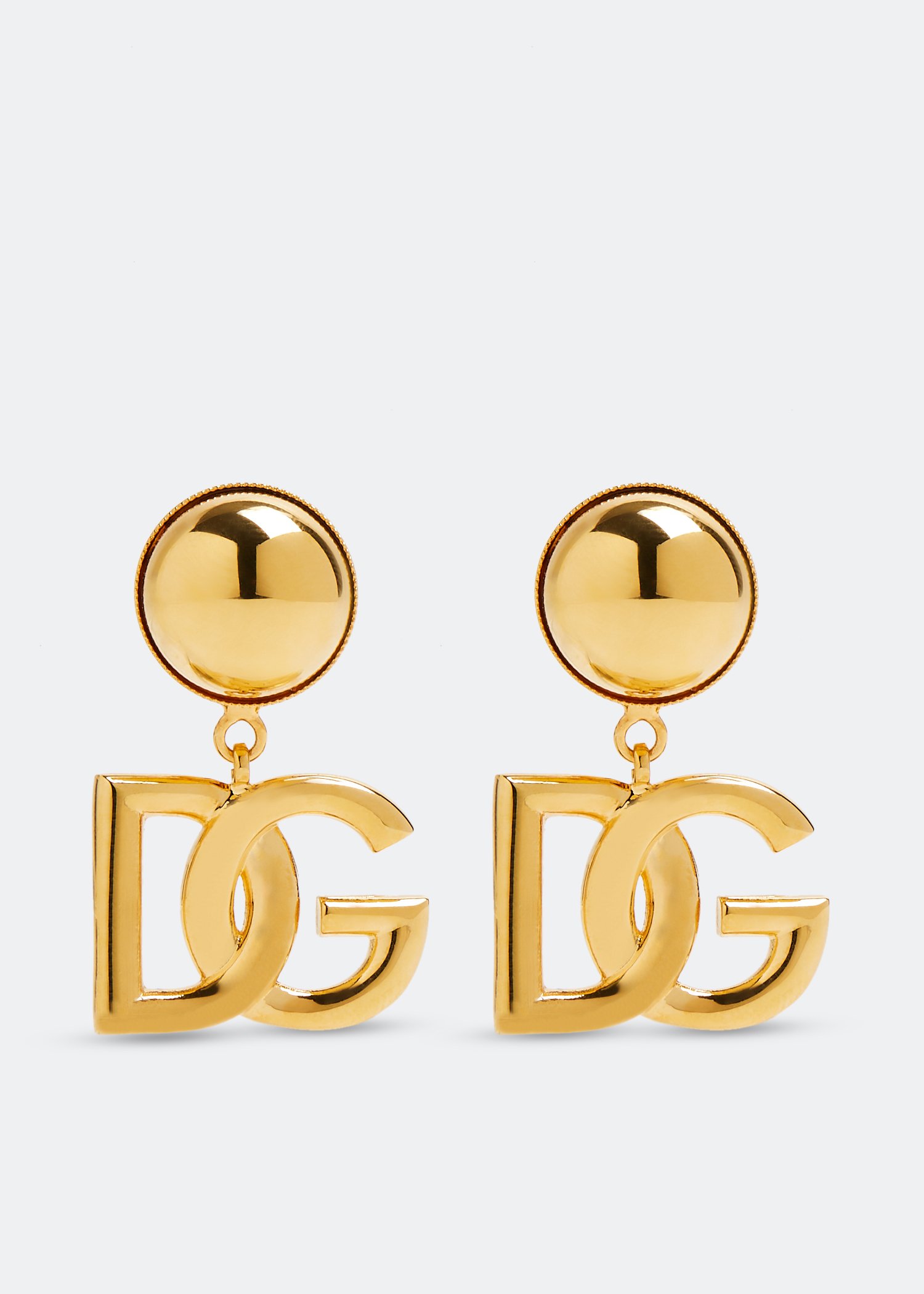 

DG logo clip-on earrings, Gold