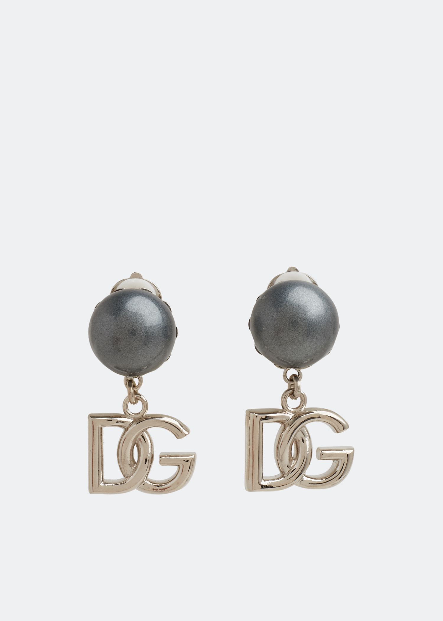 

DG logo pendant earrings, Silver