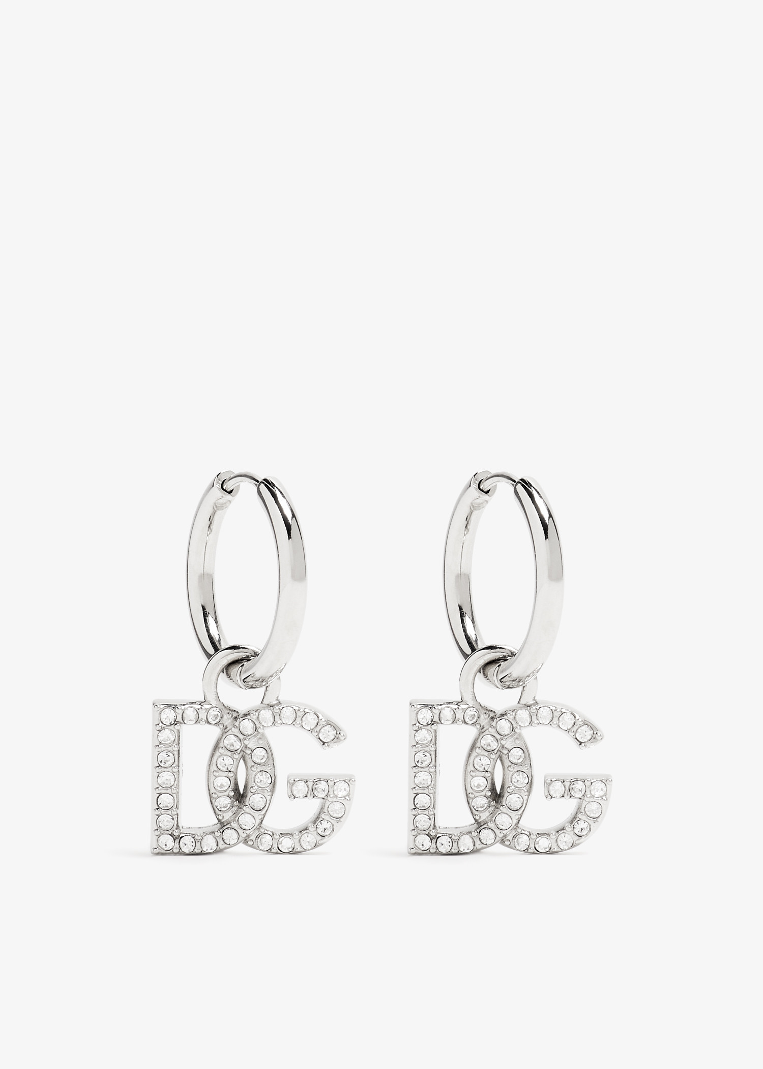 

DG logo hoop earrings, Silver