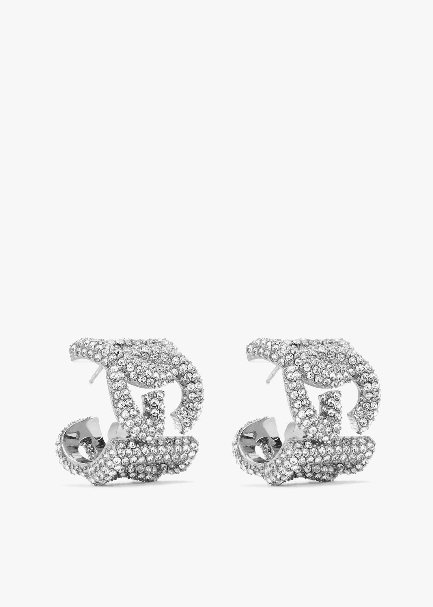 

DG logo rhinsetone earrings, Silver