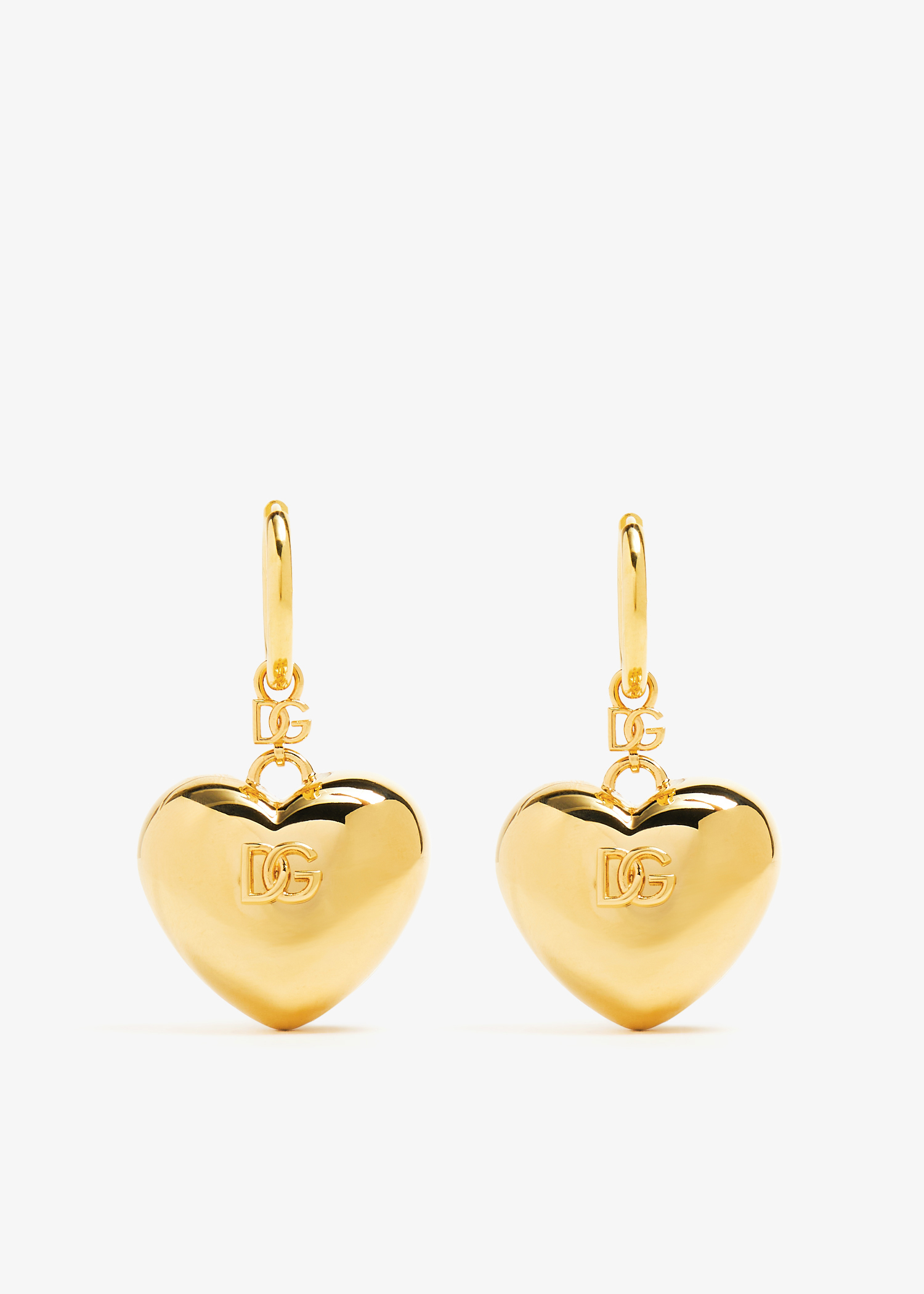 

DG heart hoop earrings, Gold