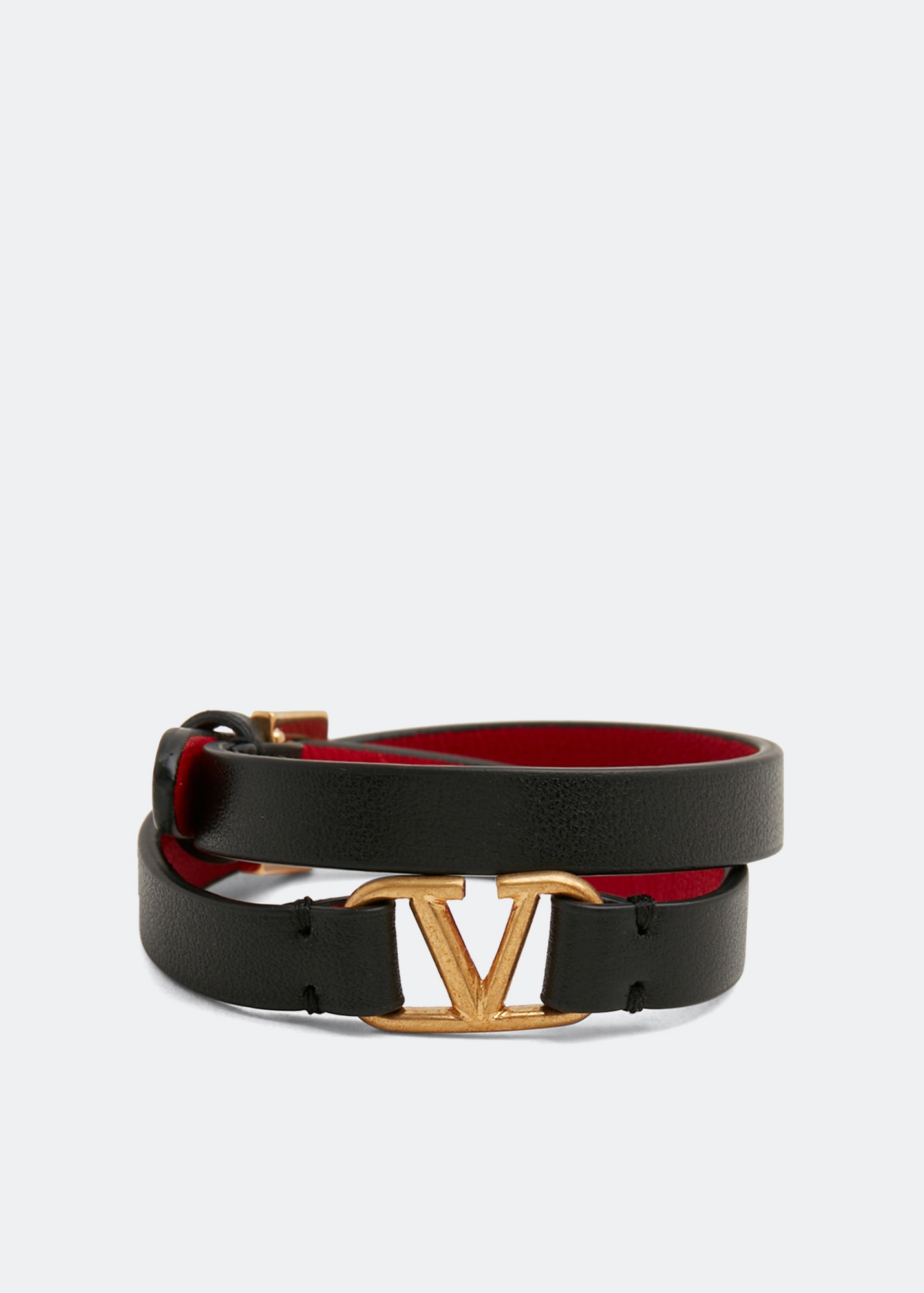 

VLogo Signature double strap bracelet, Black