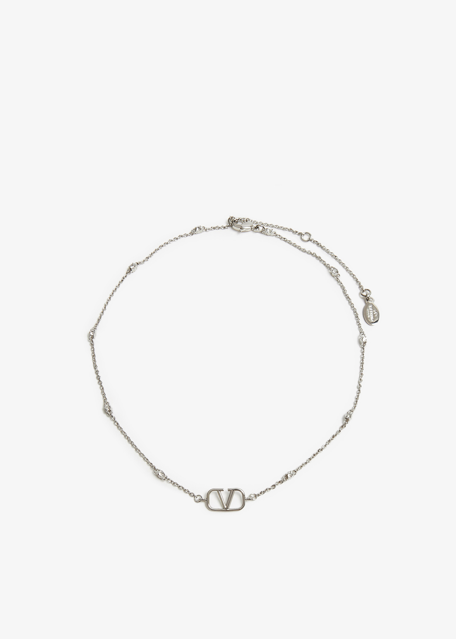 

Mini VLogo Signature necklace, Silver