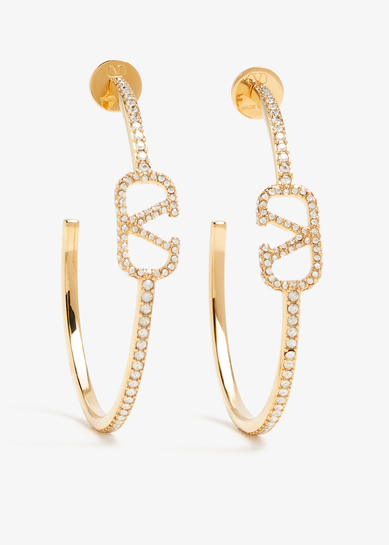 

VLogo Signature earrings, Gold