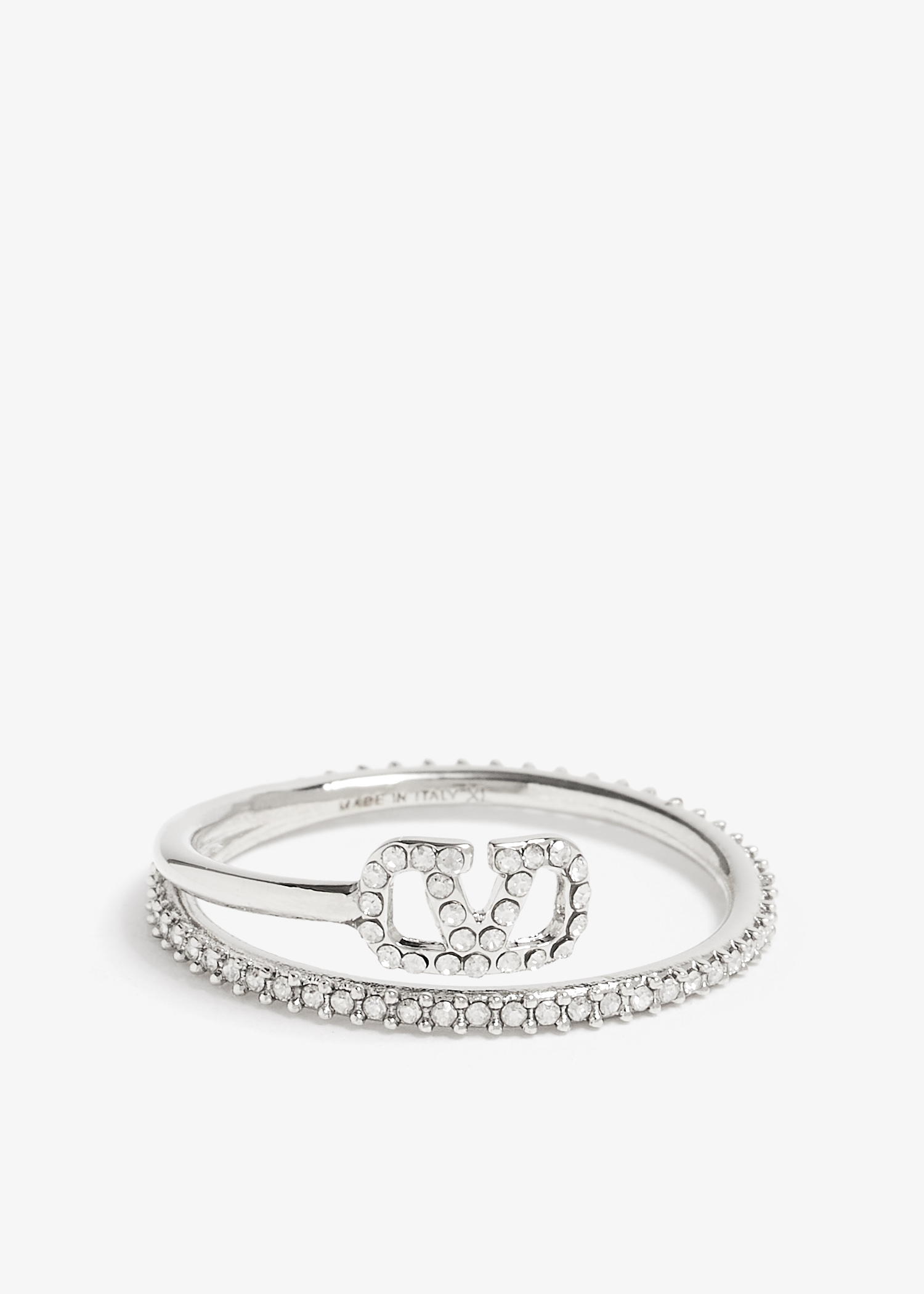 

VLogo Signature strass ring, Silver