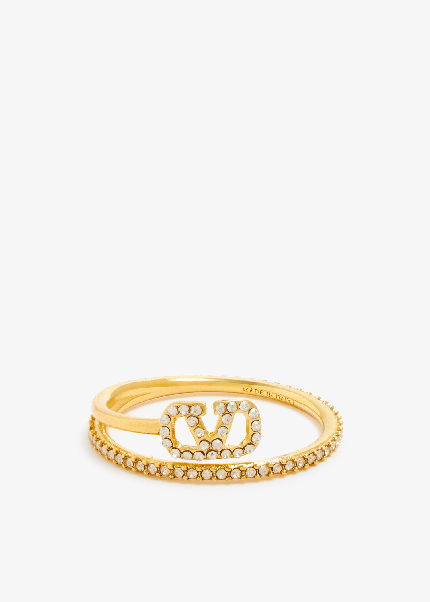 

VLogo Signature strass ring, Gold