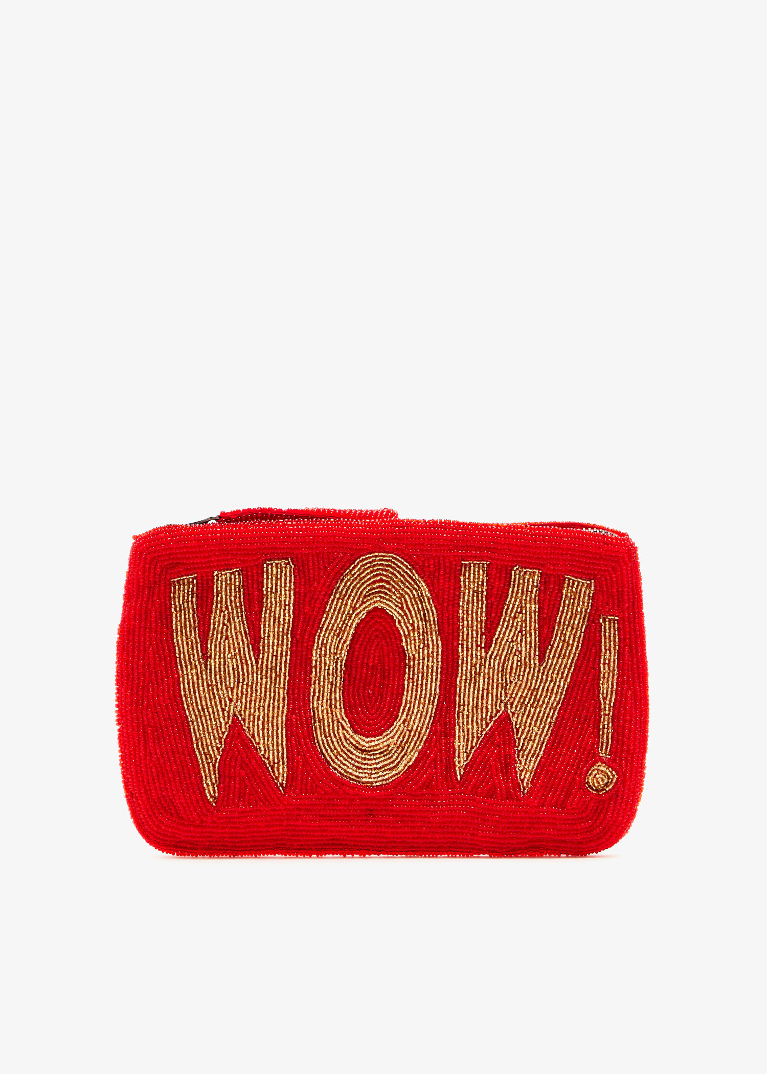 

Wow beaded clutch, Red