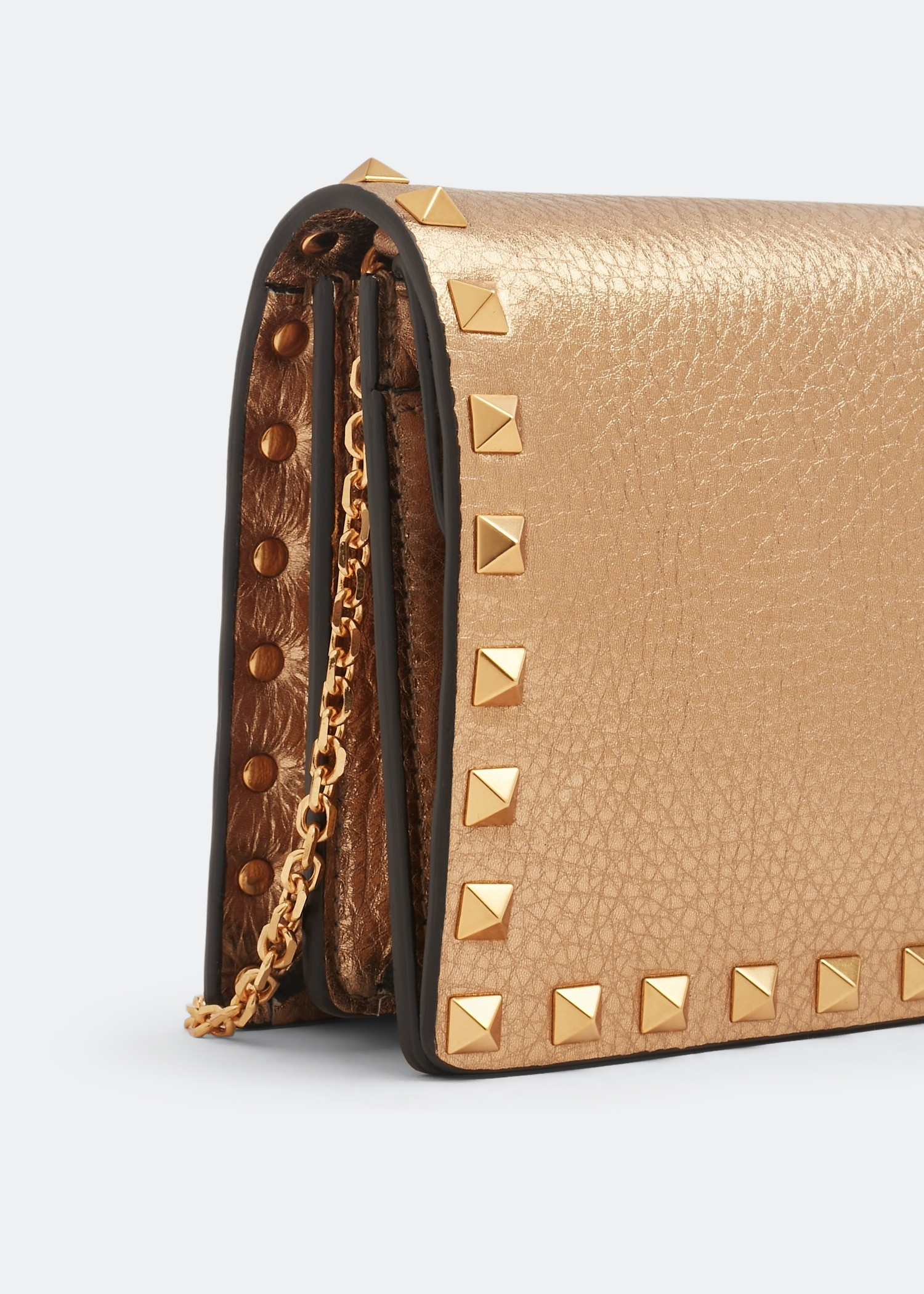 

Rockstud chain crossbody bag, Gold