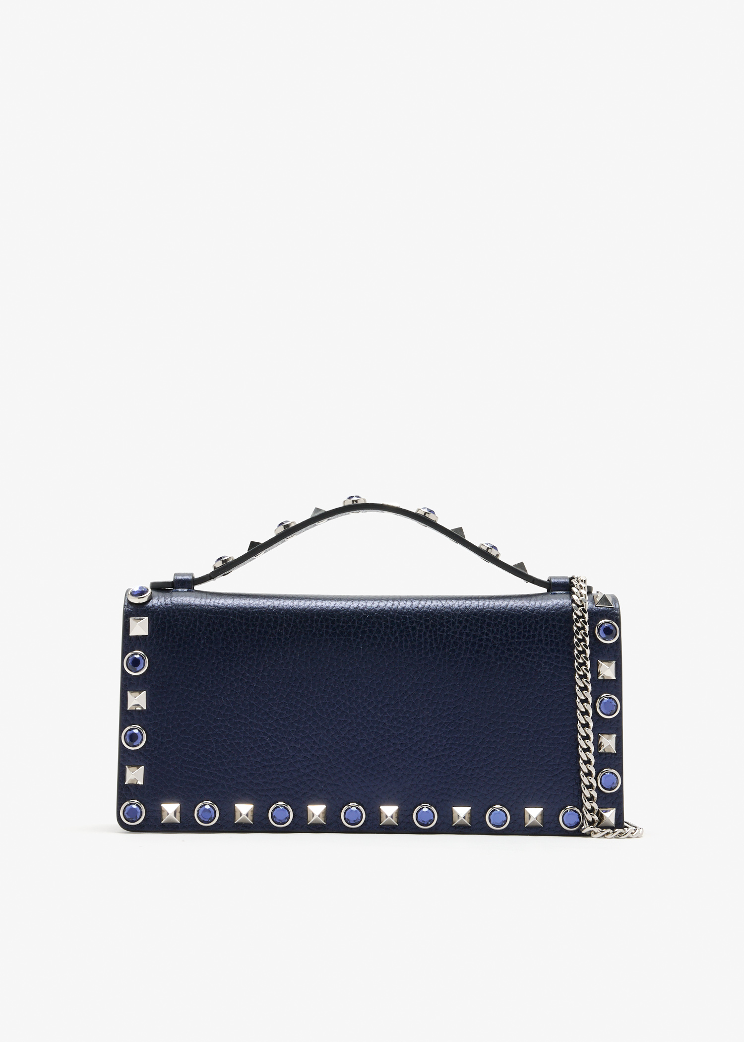

Rockstud chain wallet, Navy