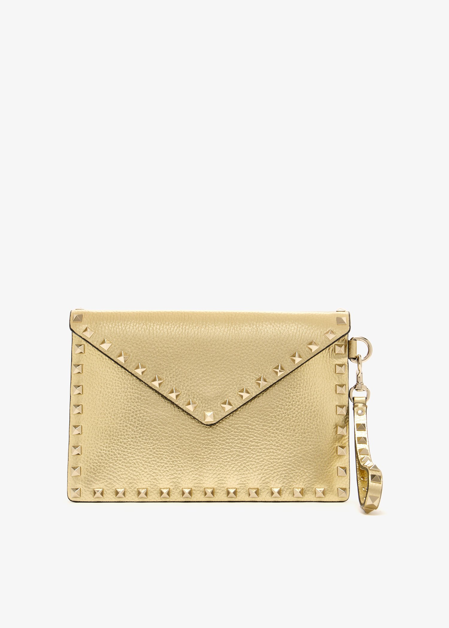 

Rockstud pouch, Gold