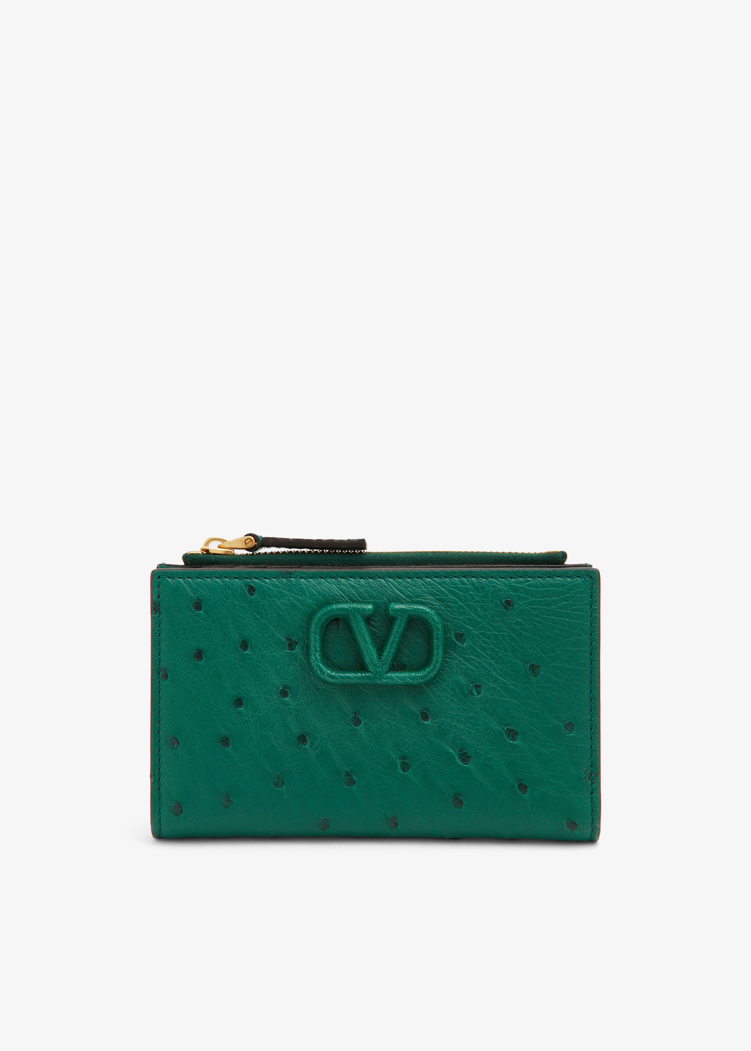 

VLogo Signature coin purse, Green