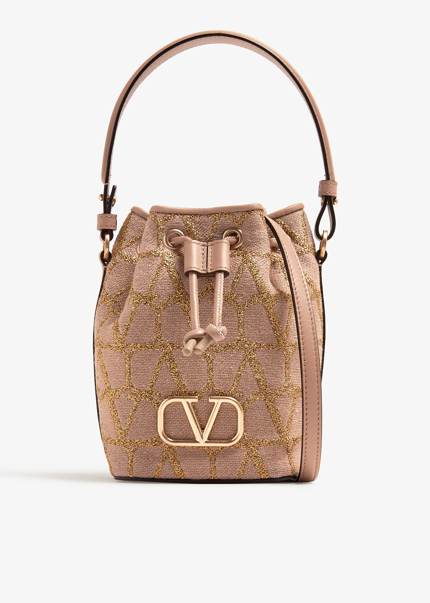 

VLogo Signature mini bucket bag, Pink