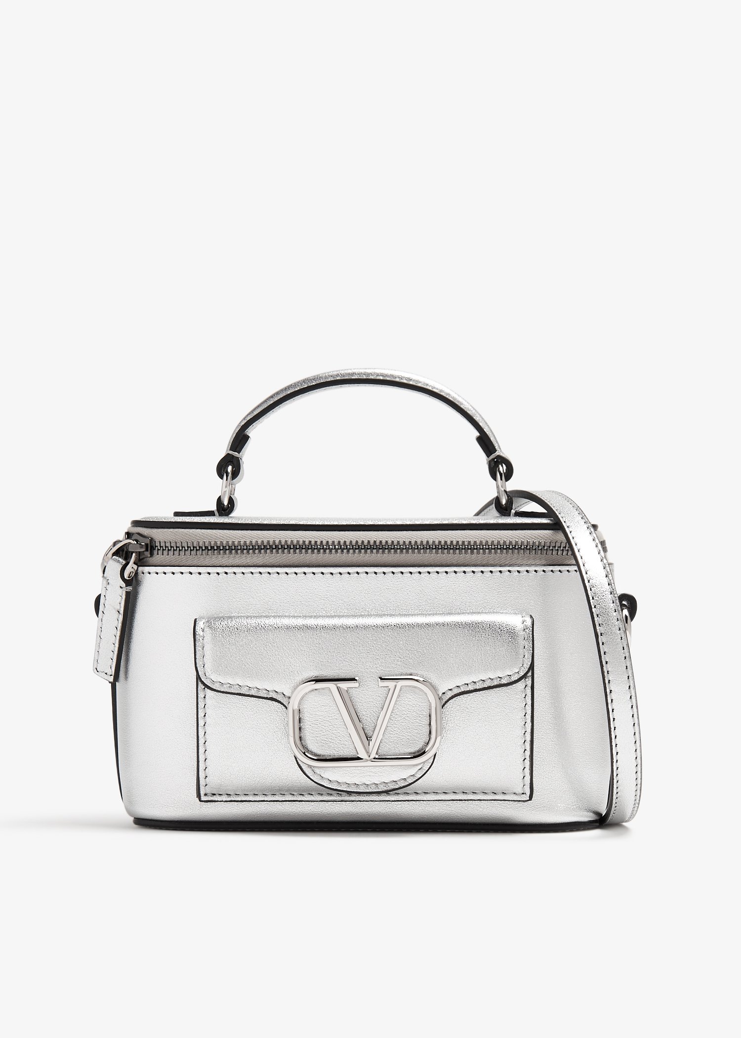 

Mini Locò handbag, Silver