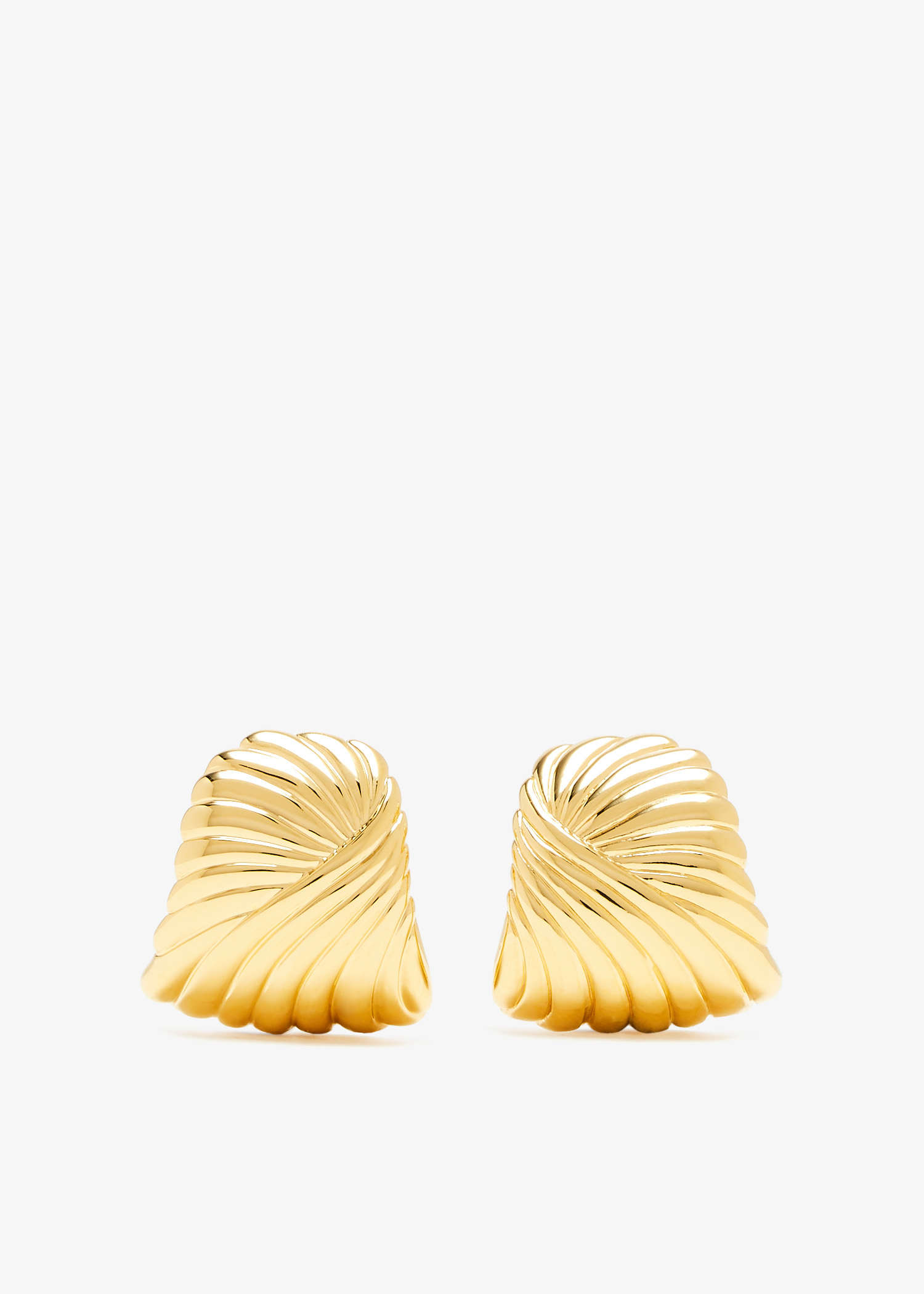 

Ripple stud earrings, Gold