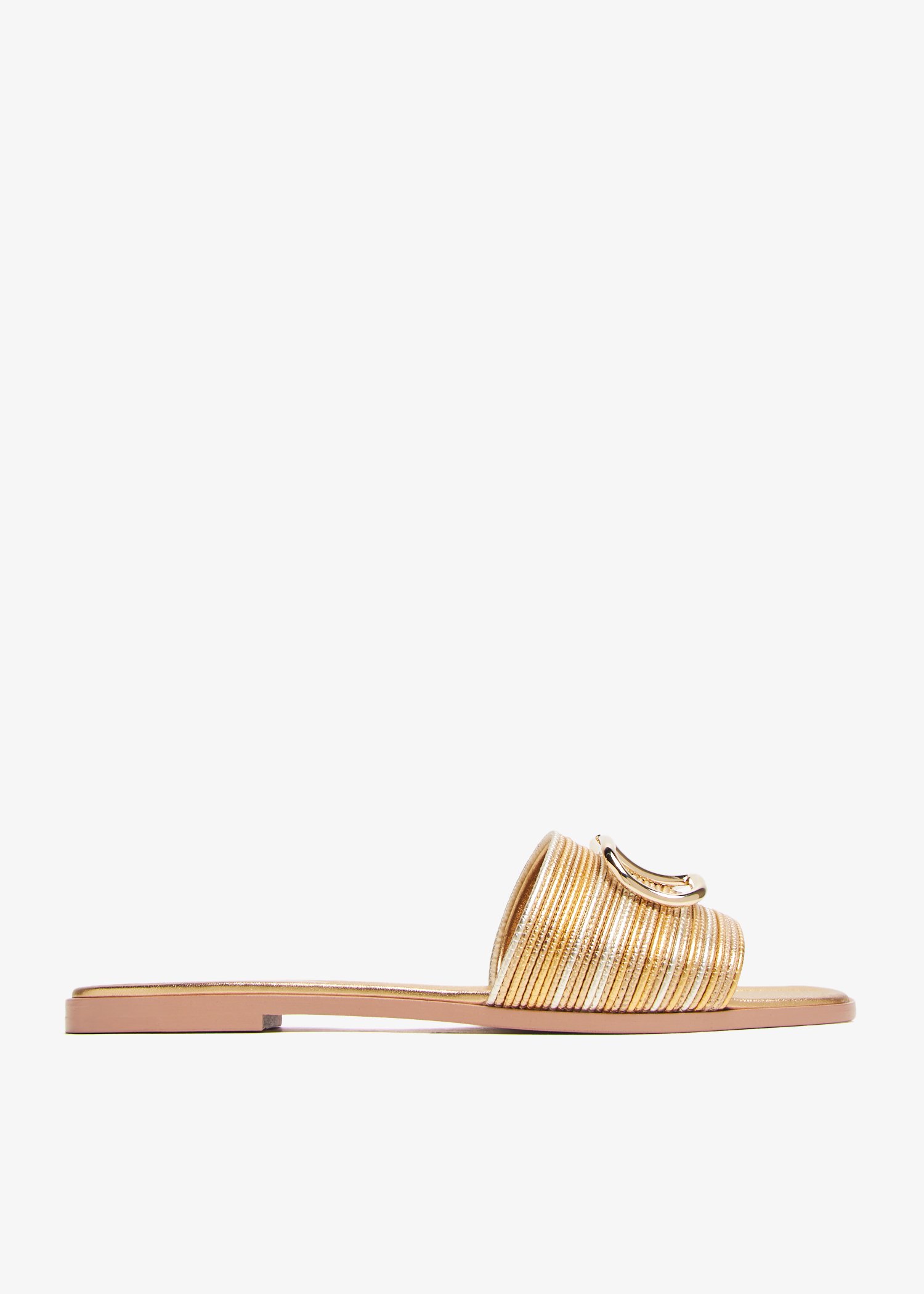 

VLogo Signature sandals, Gold