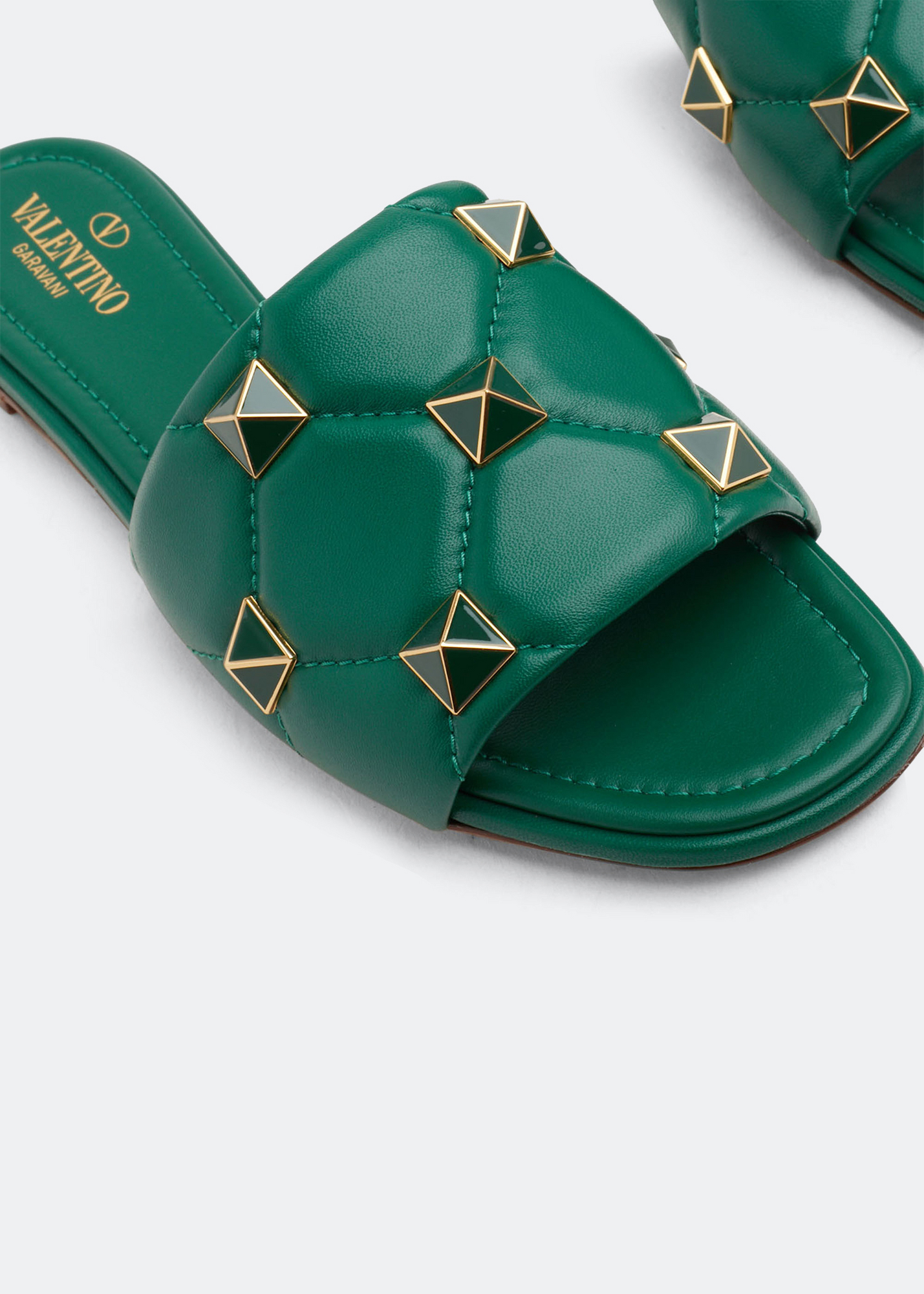 

Roman Stud slide sandals, Green