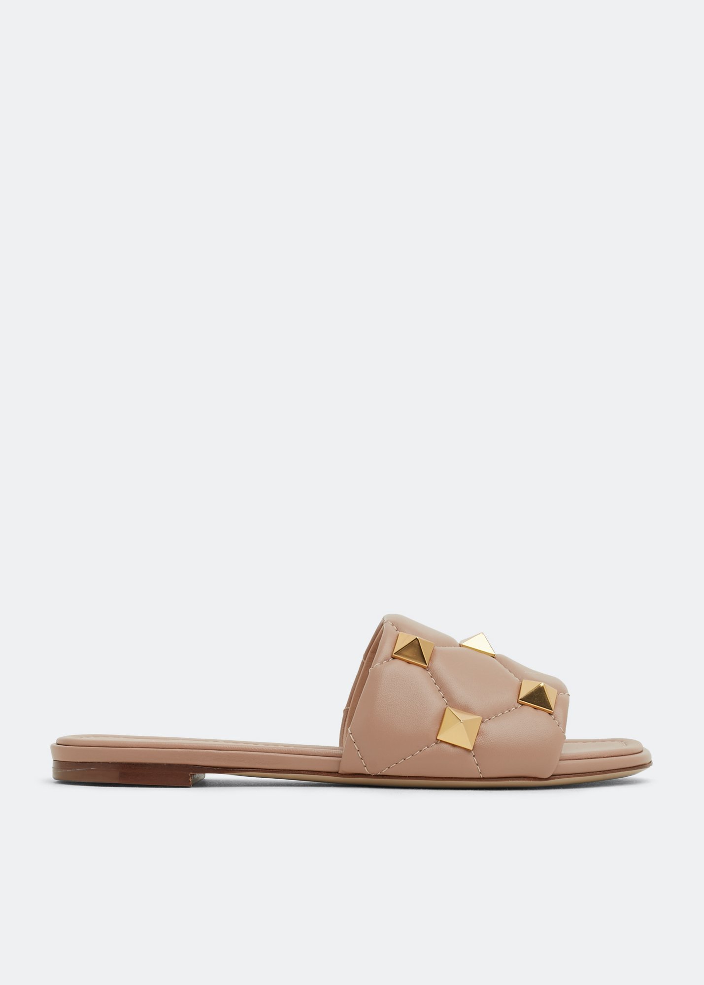 Valentino Garavani Roman Stud slide sandals for Women Beige in