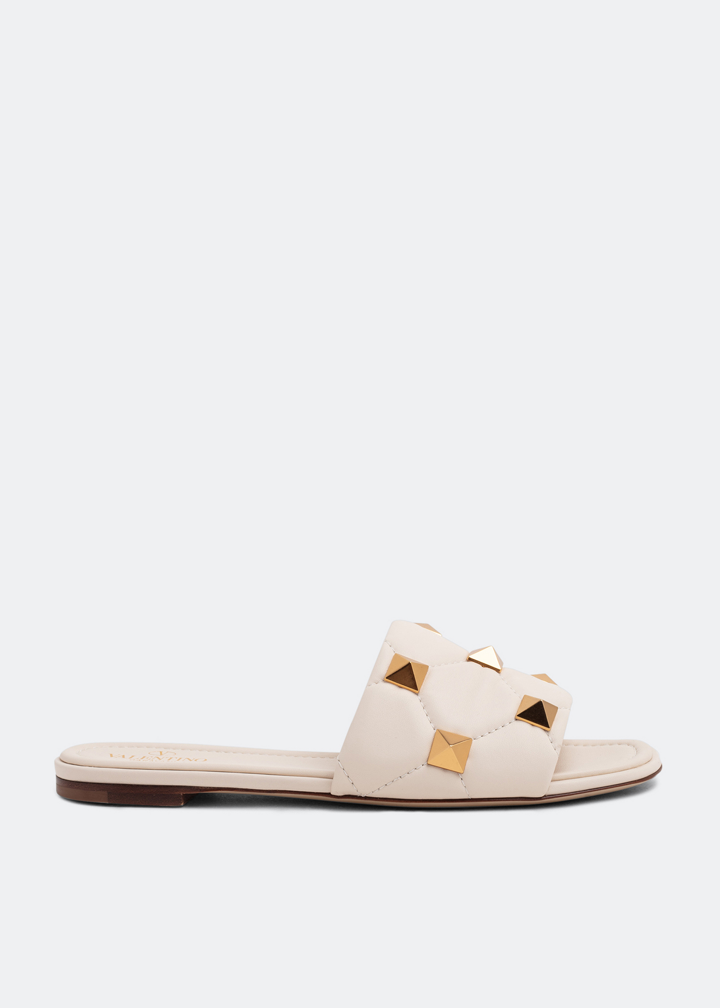 

Roman Stud slide sandals, White