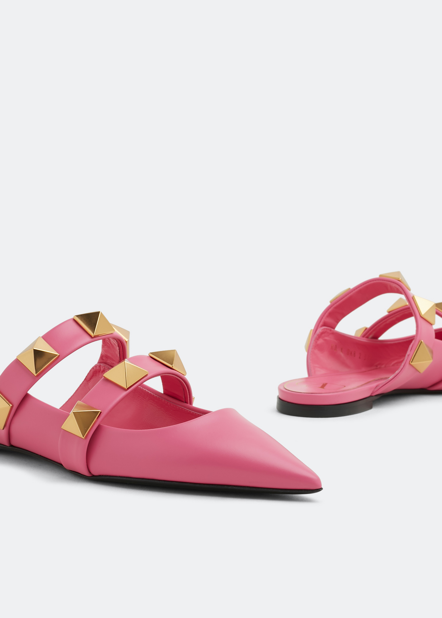 

Roman Stud flat mules, Pink