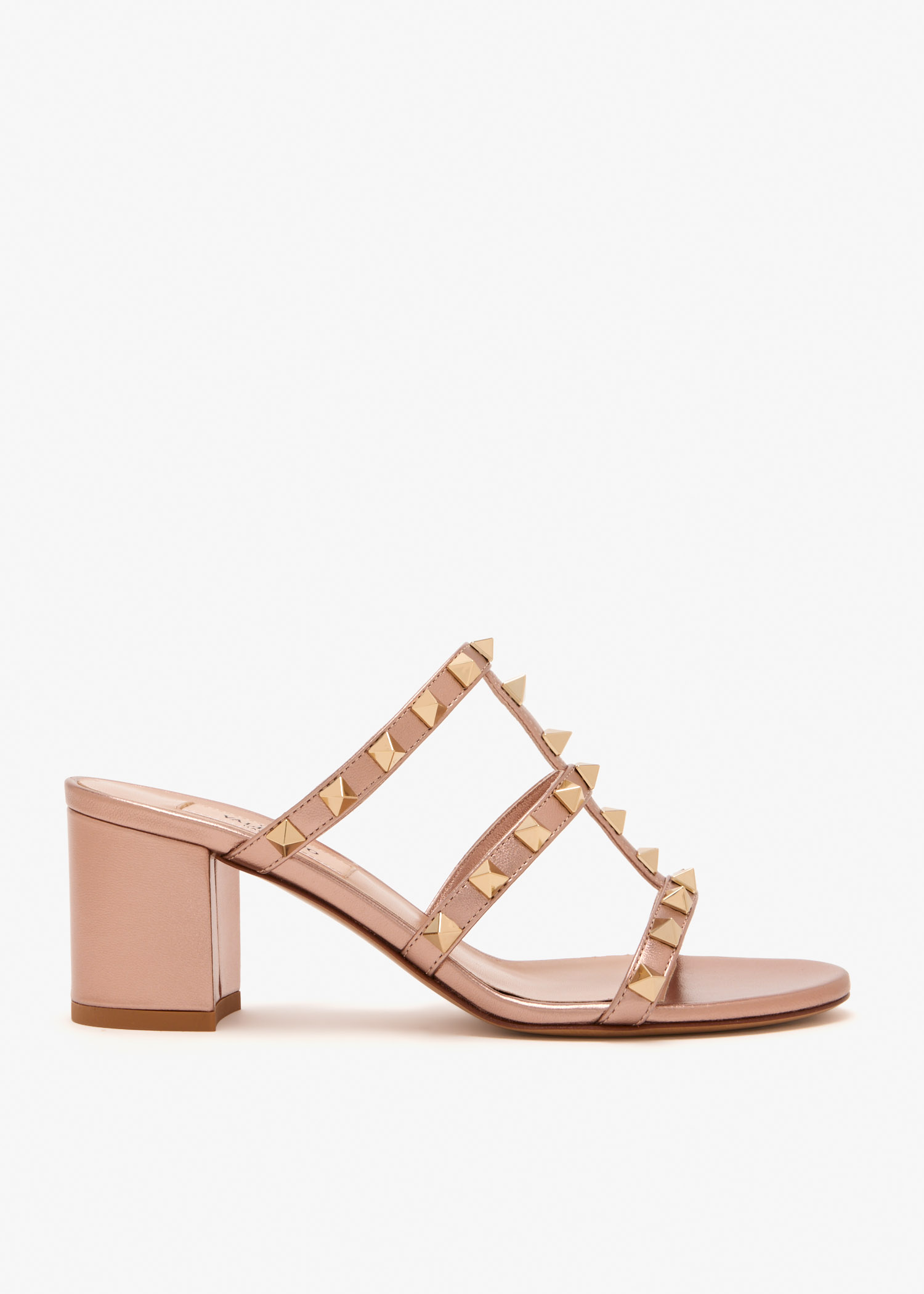 

Rockstud sandals, Rose gold