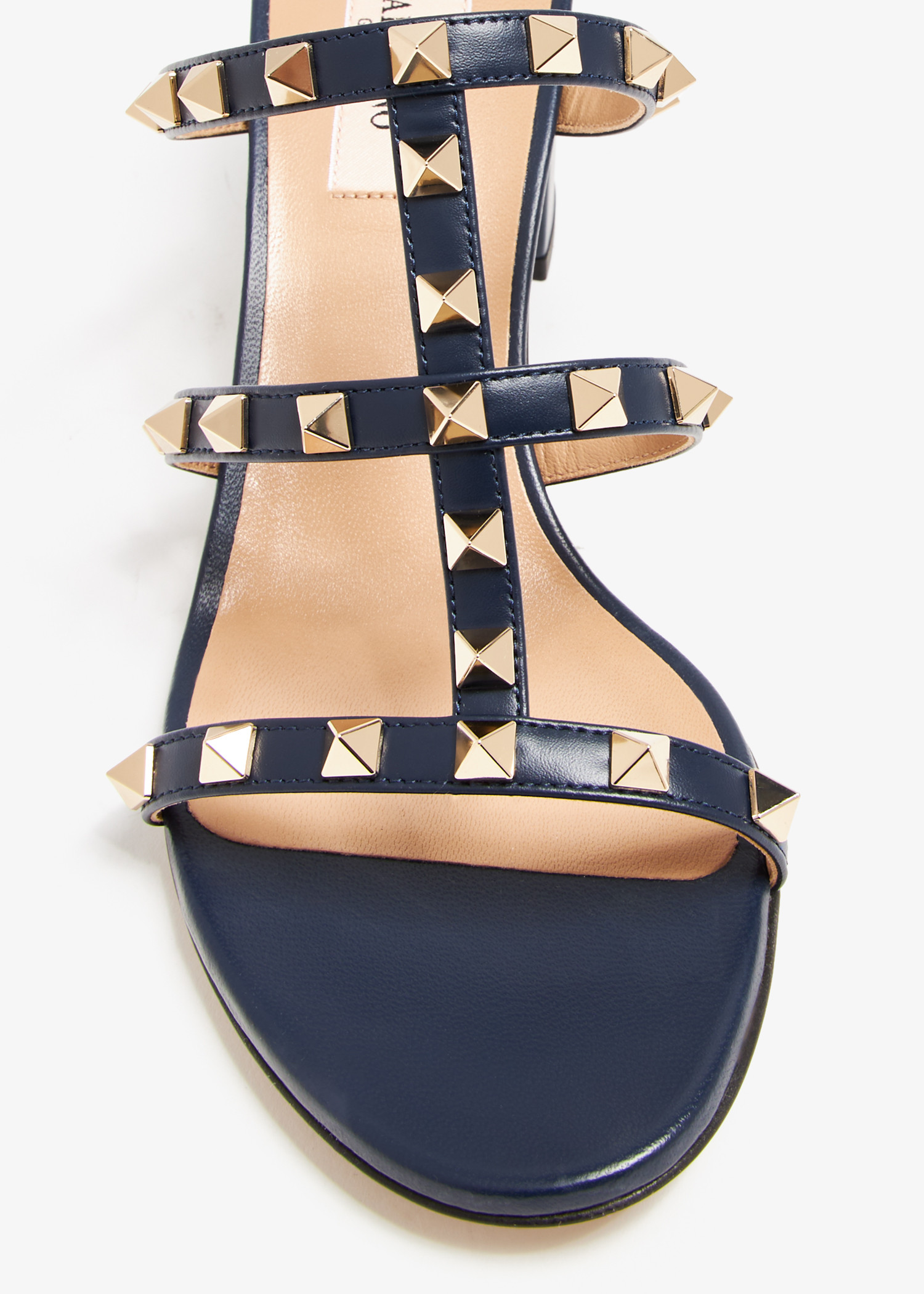 Valentino rockstud sandals blue hotsell