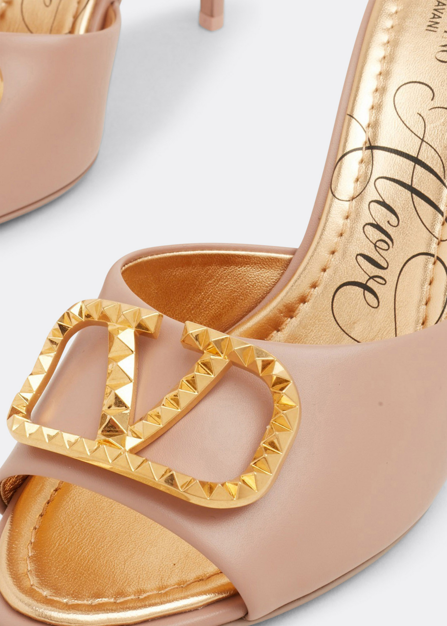 

Rockstud Alcove mules, Pink