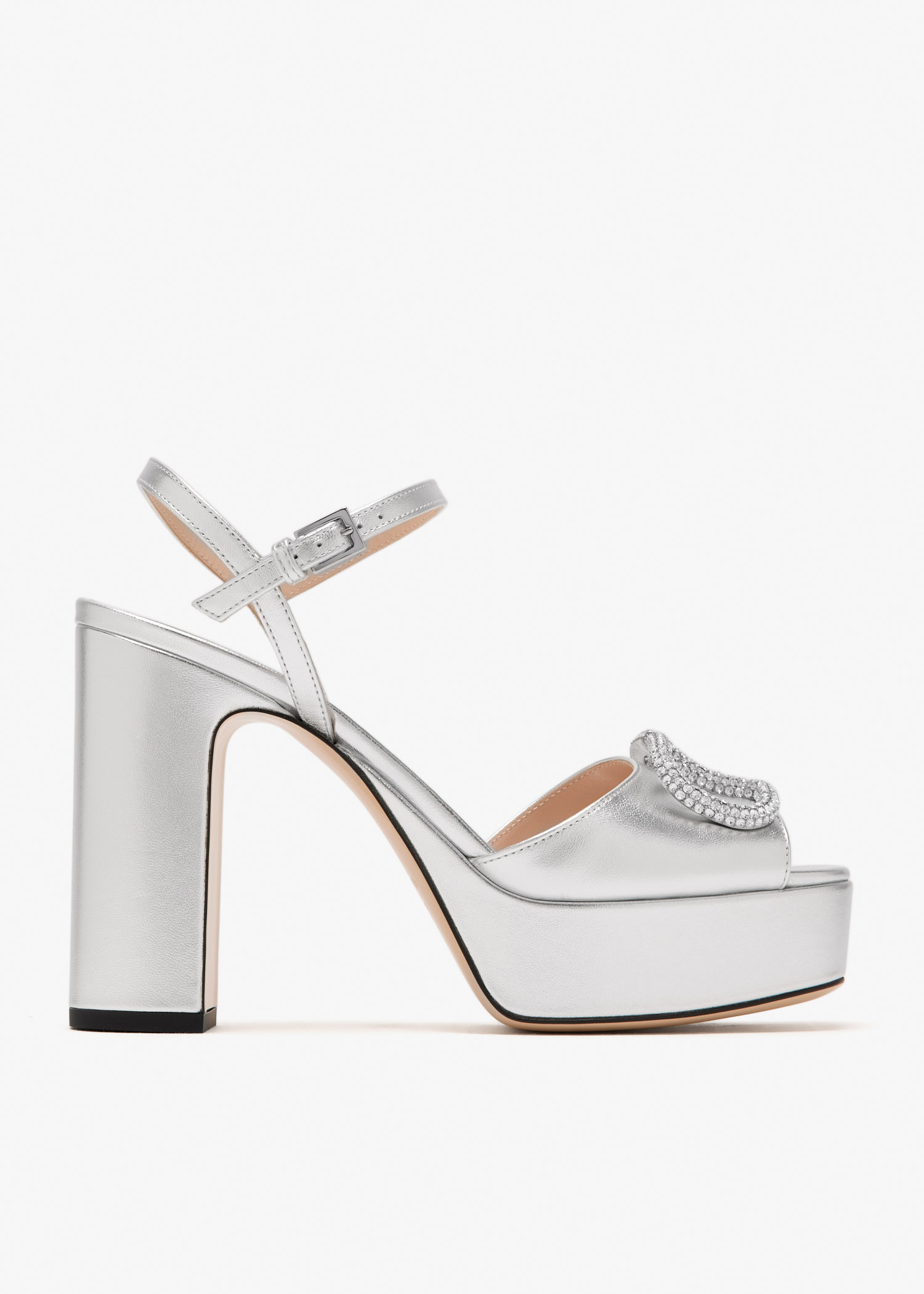 

VLogo Signature platform sandals, Silver