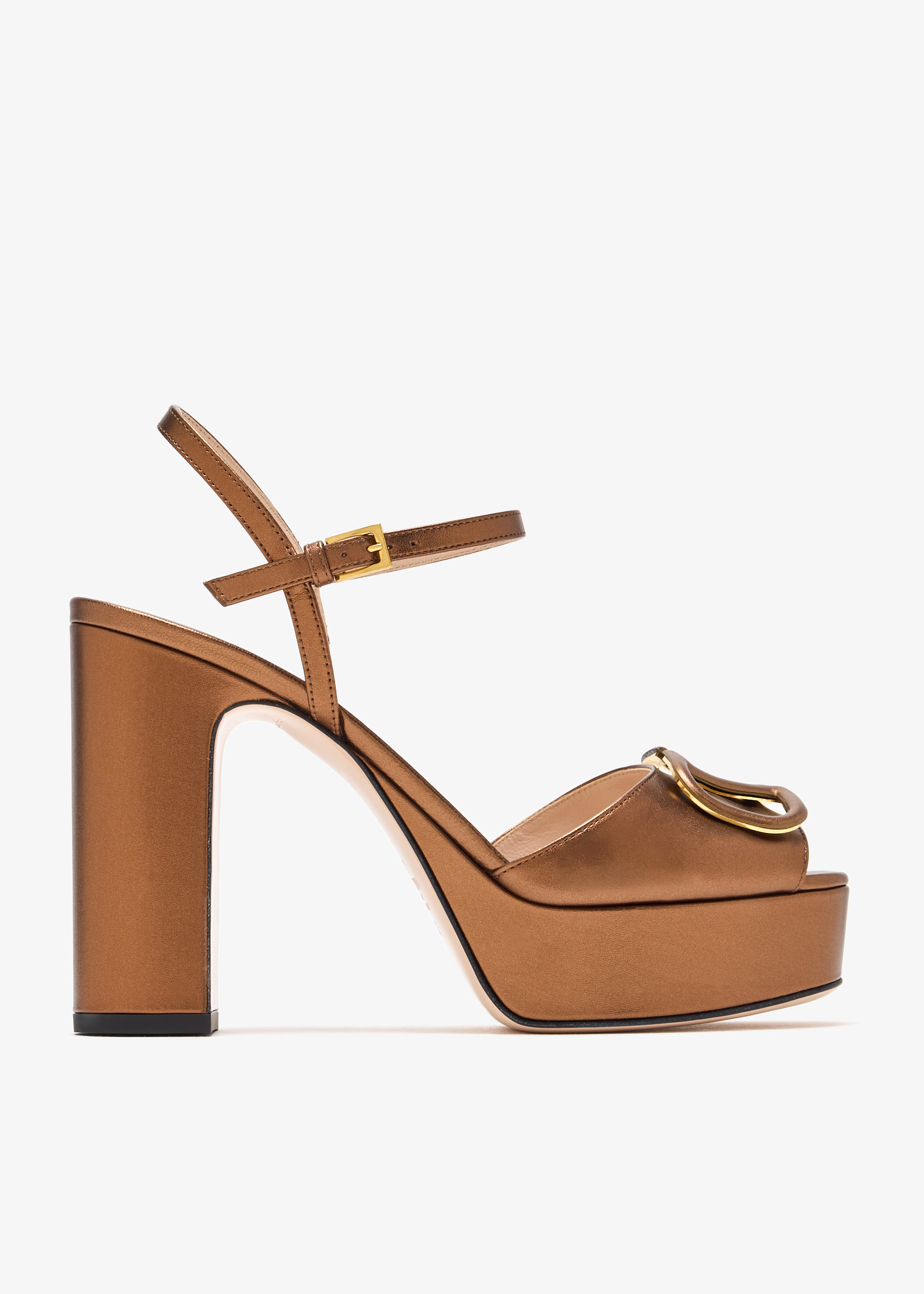 

VLogo Signature platform sandals, Brown