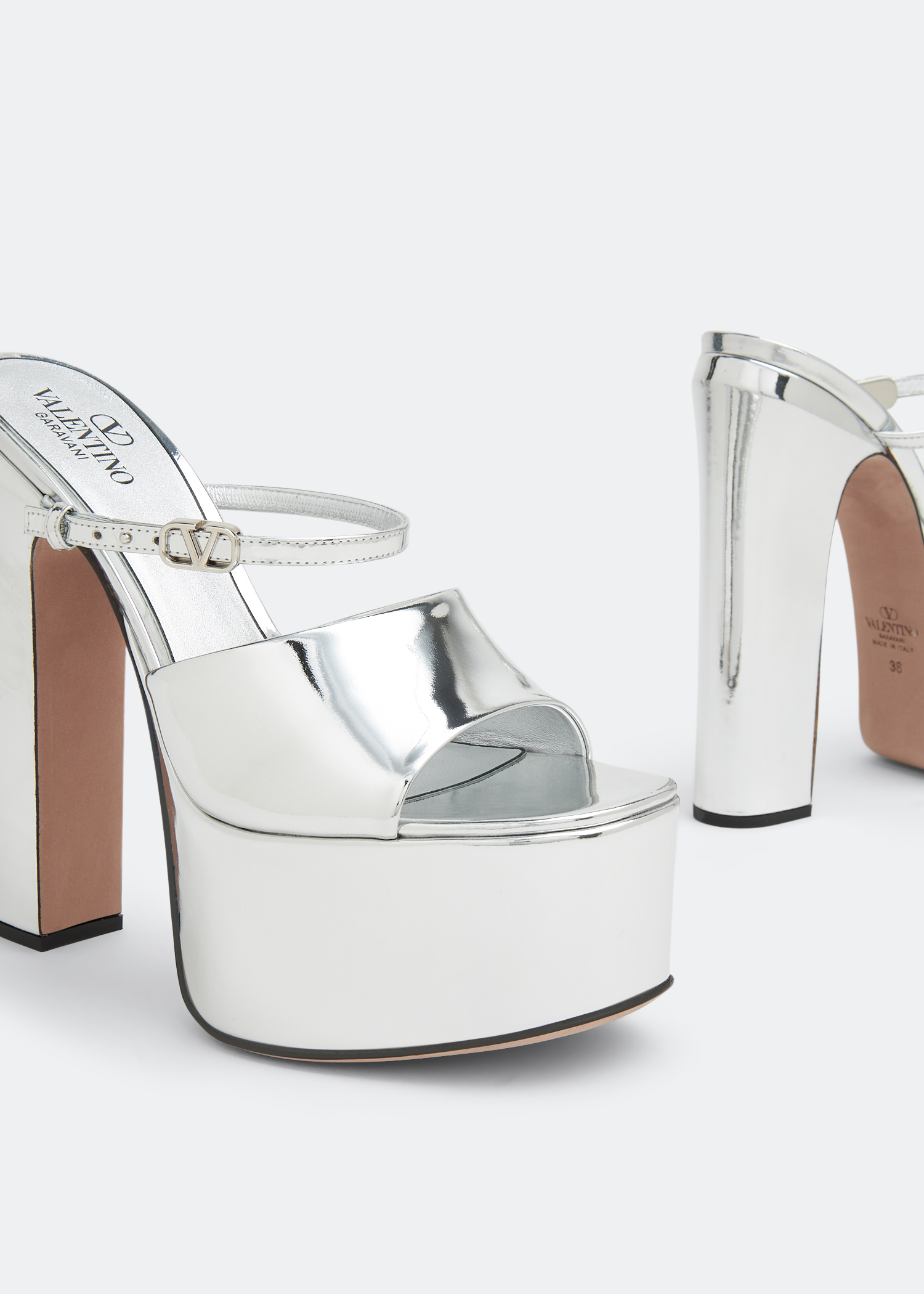 

Tan-Go platform mules, Silver
