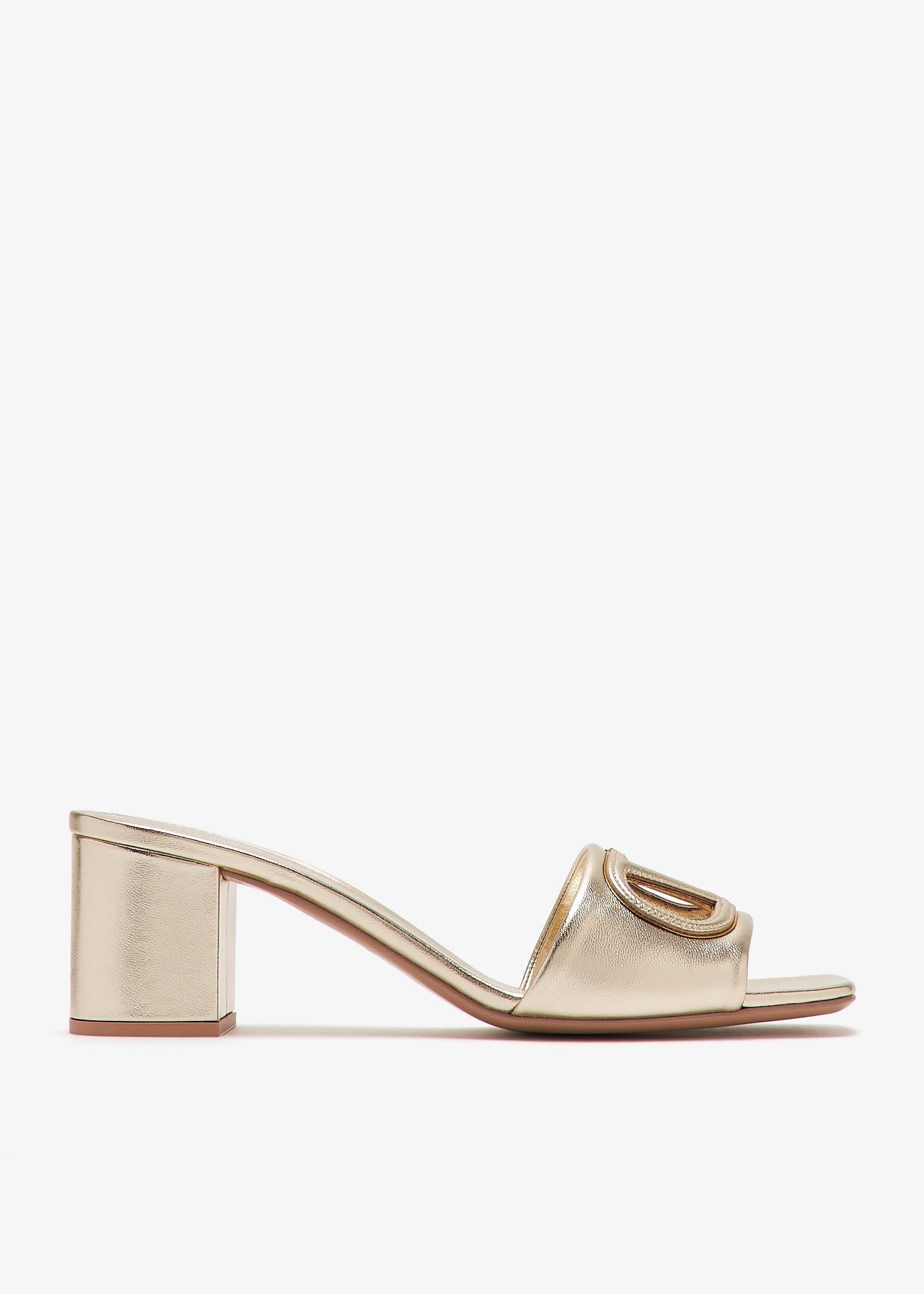 

VLogo cut-out sandals, Gold