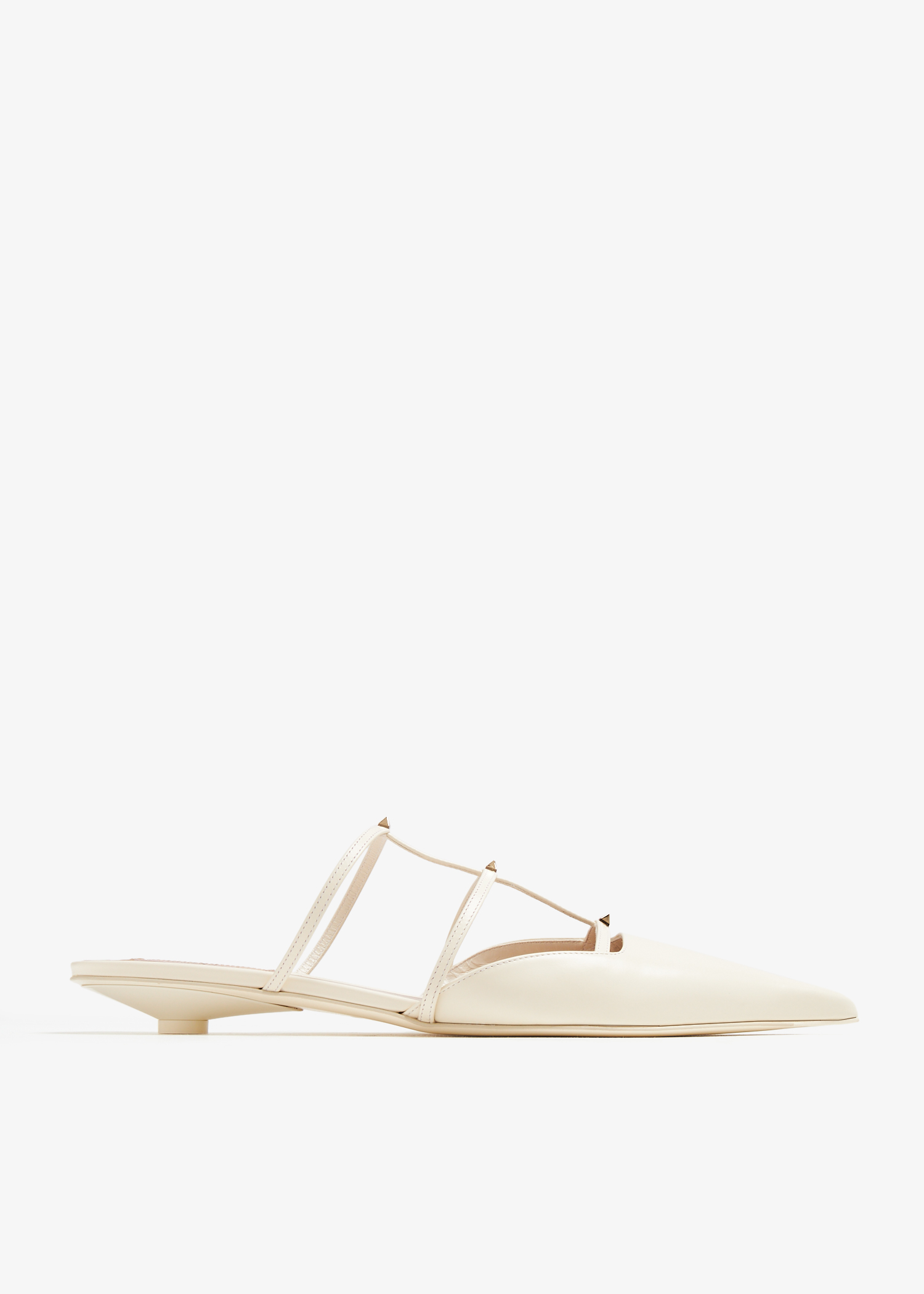 

Rockstud Wispy mules, White