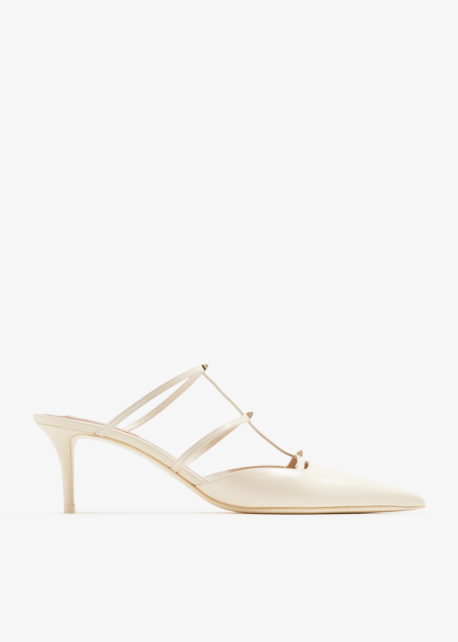 

Rockstud Wispy mules, White