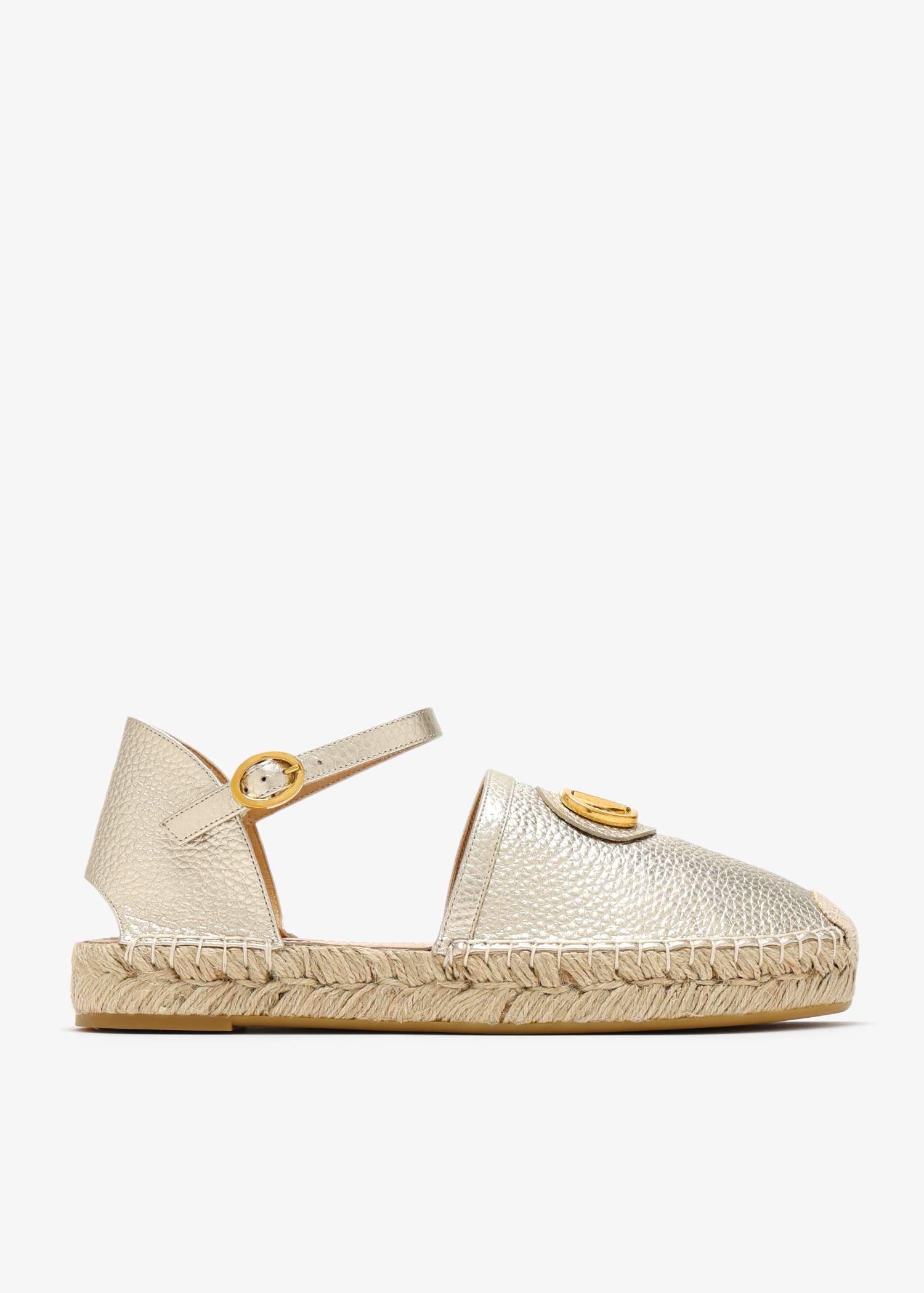 

VLogo Signature ballerina espadrilles, Silver