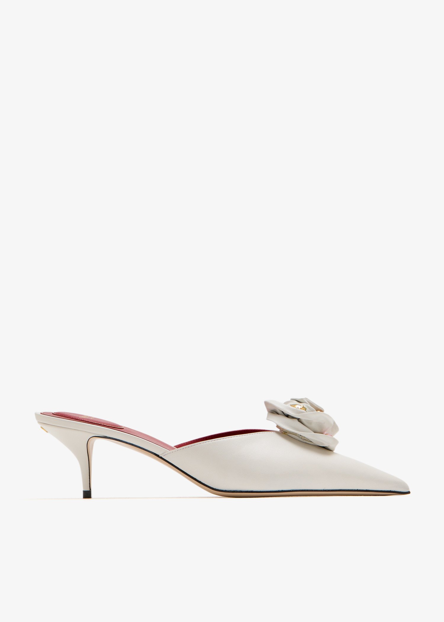 

Drip Rose mules, White