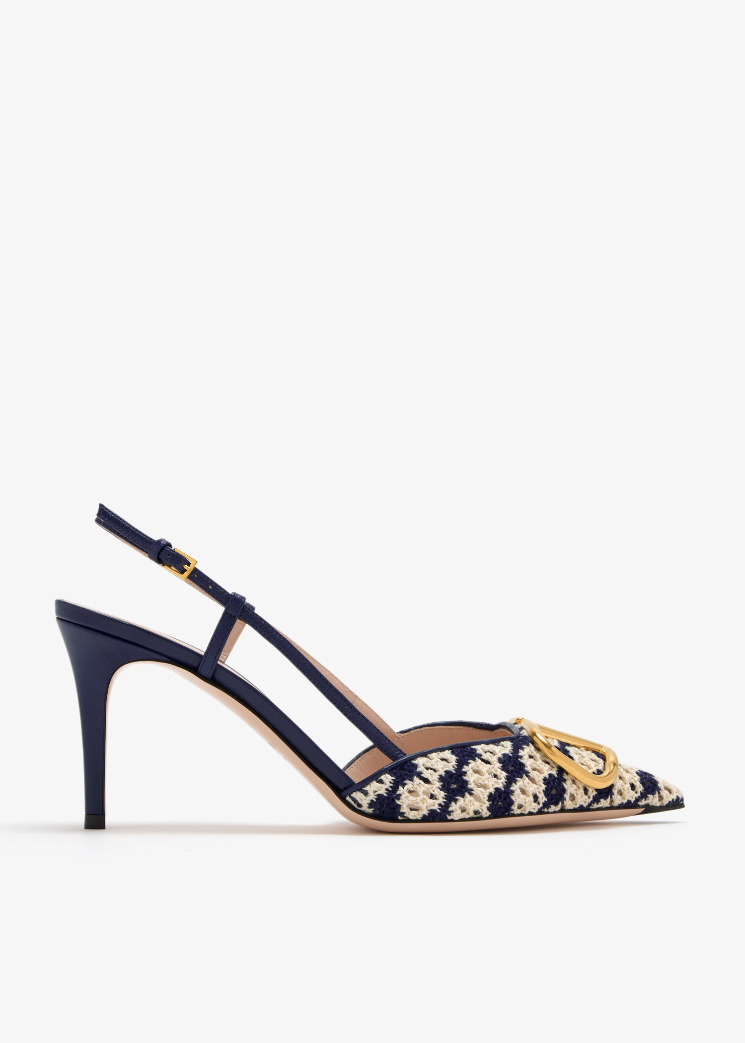 

VLogo Signature slingback pumps, Navy