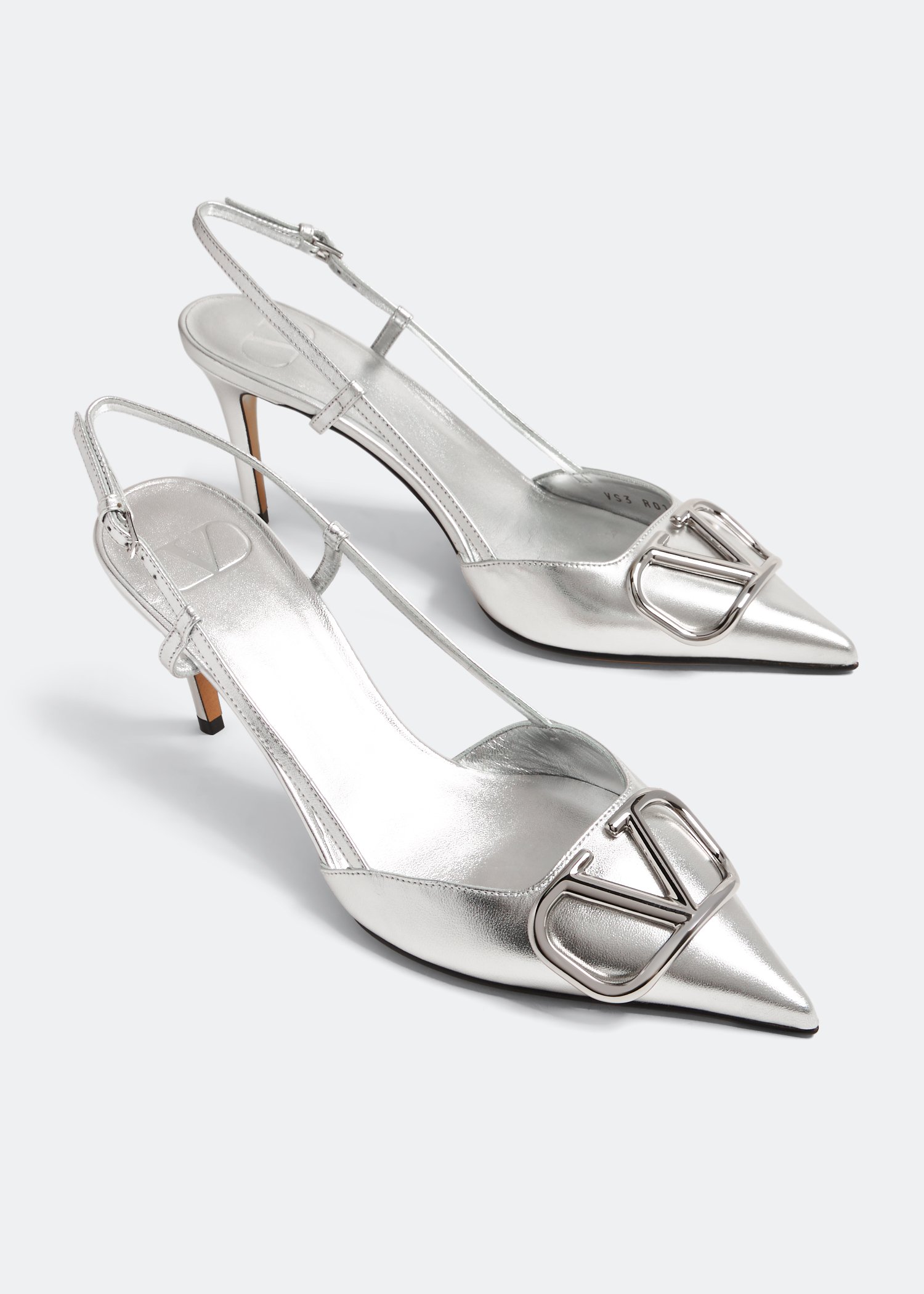 Valentino silver pumps cheap