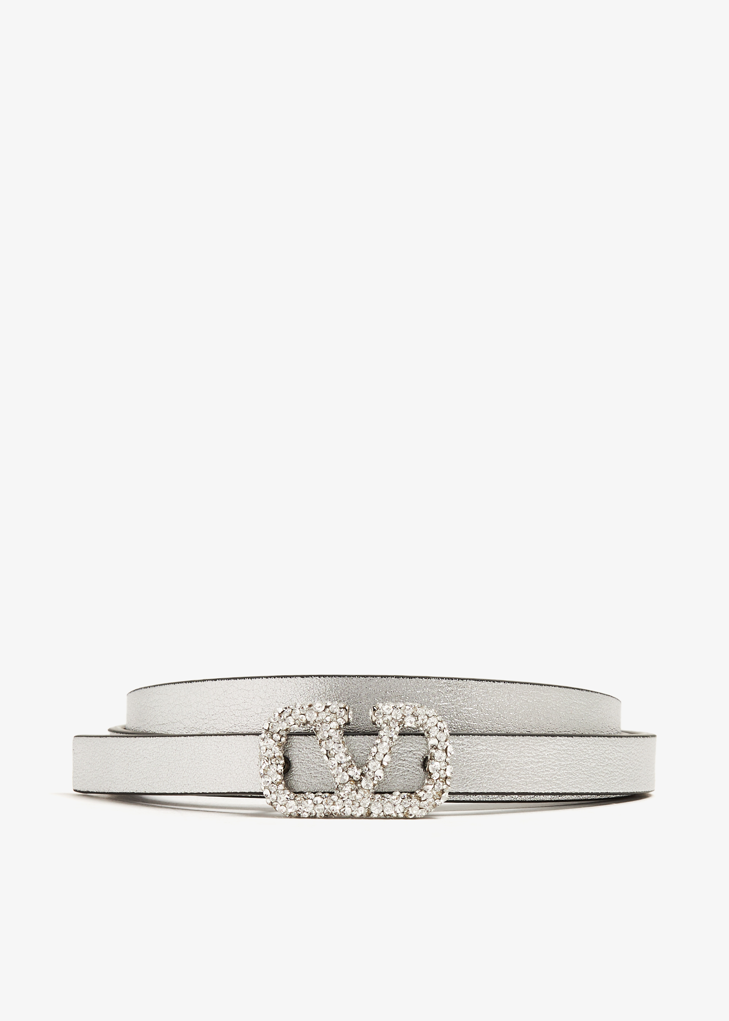 

VLogo Signature reversible belt, Silver