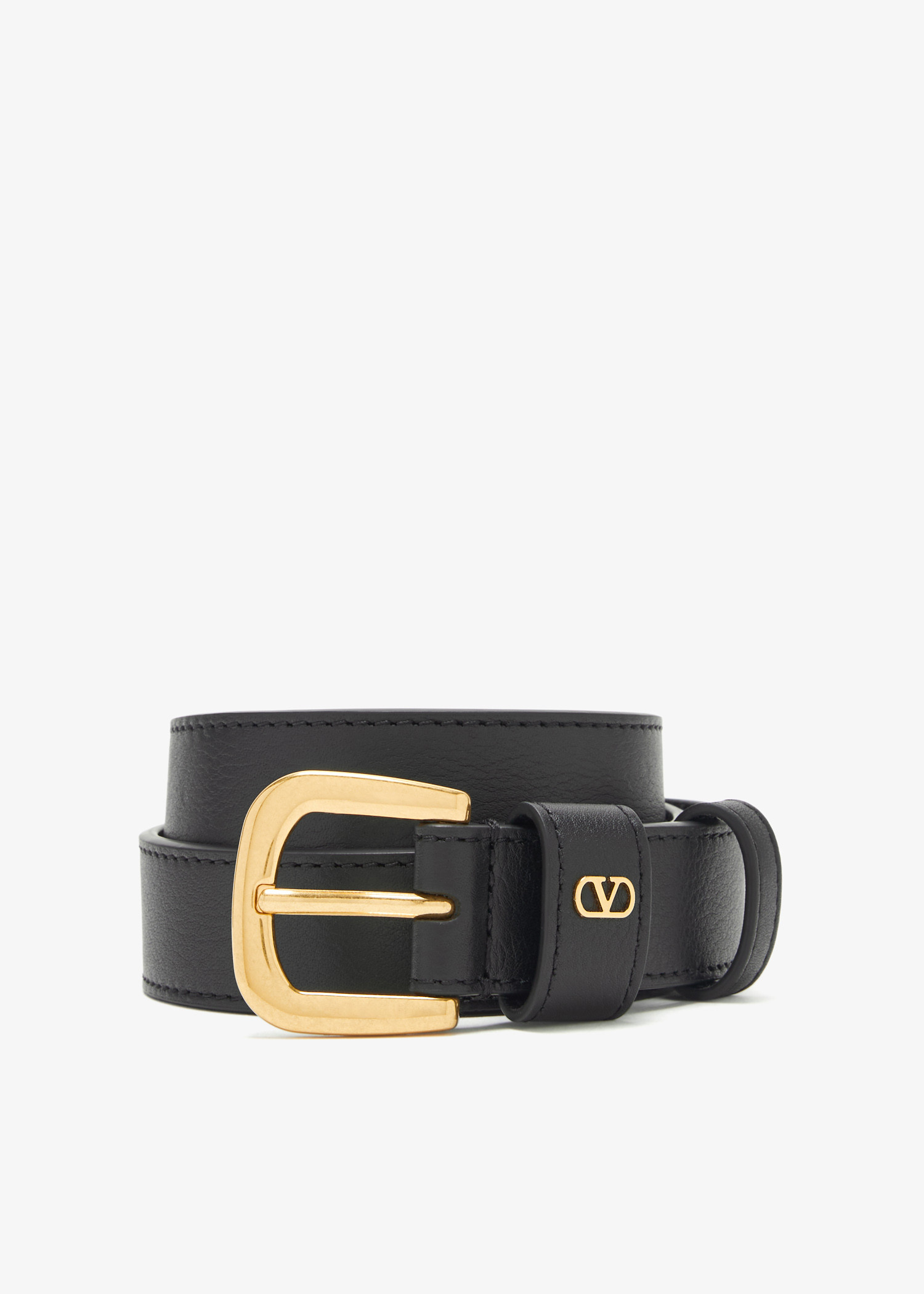 

VLogo Signature buckle belt, Black