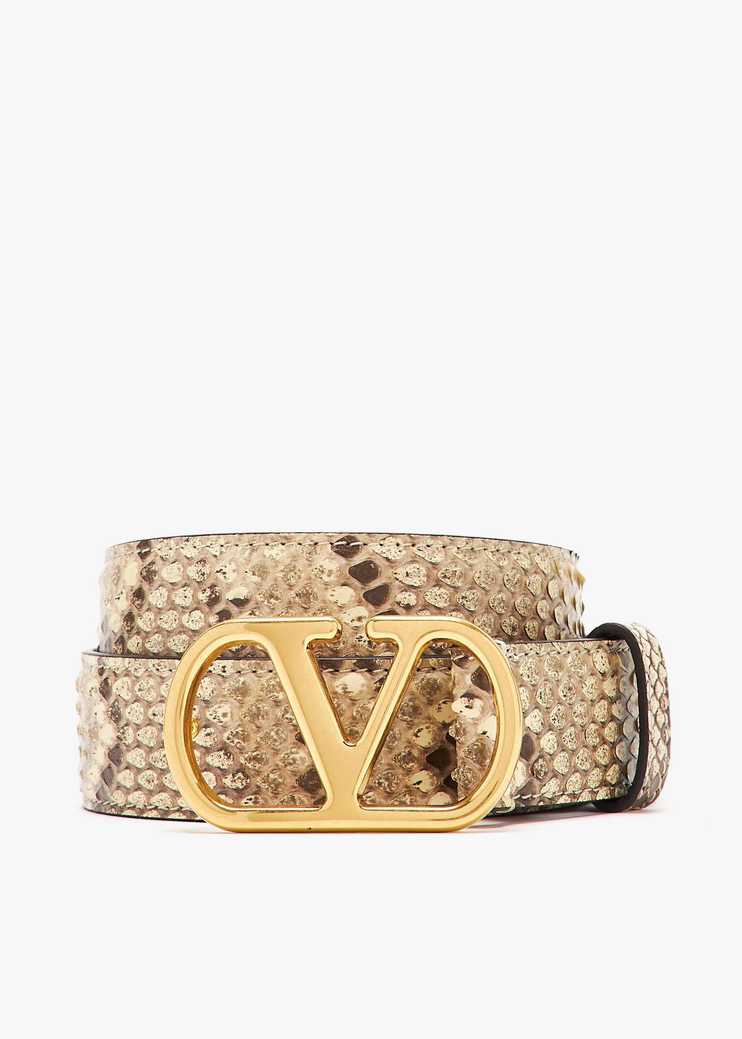 

VLogo Signature buckle belt, Animal printed