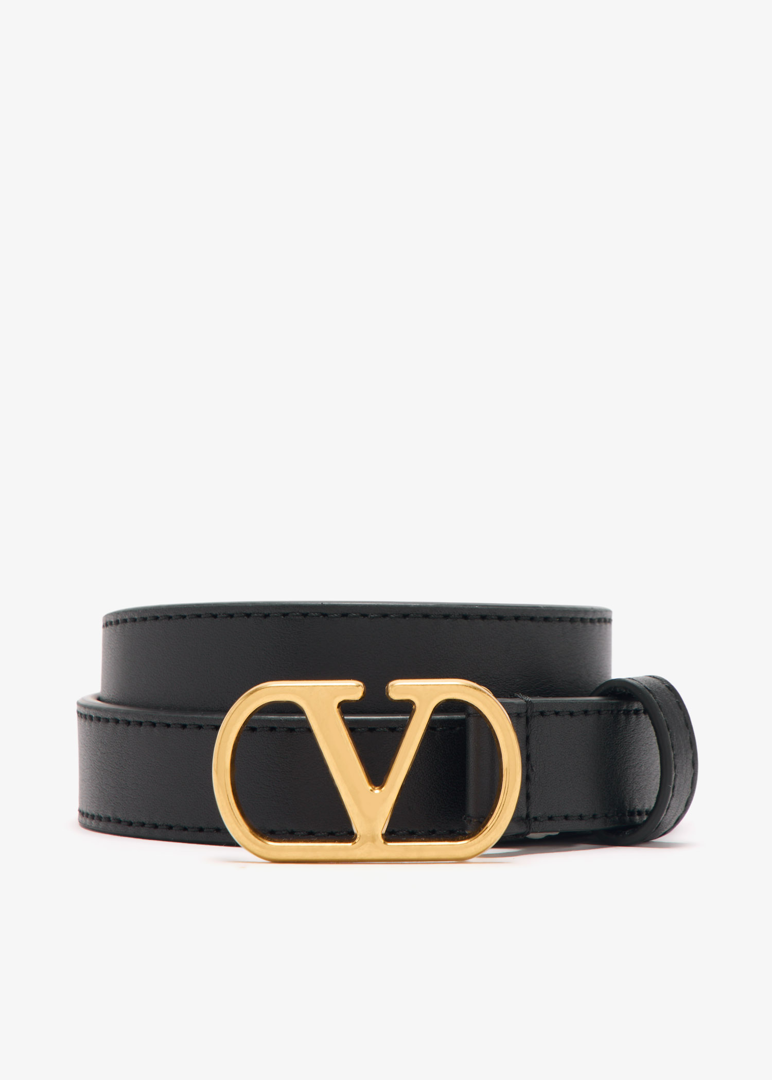 

VLogo Signature buckle belt, Black