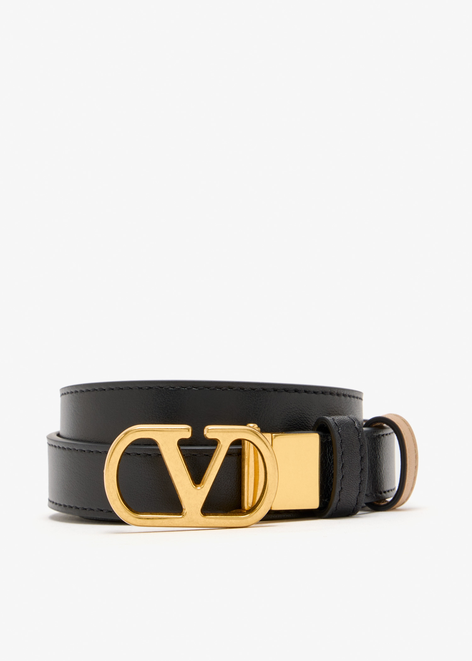 

VLogo Signature buckle belt, Black
