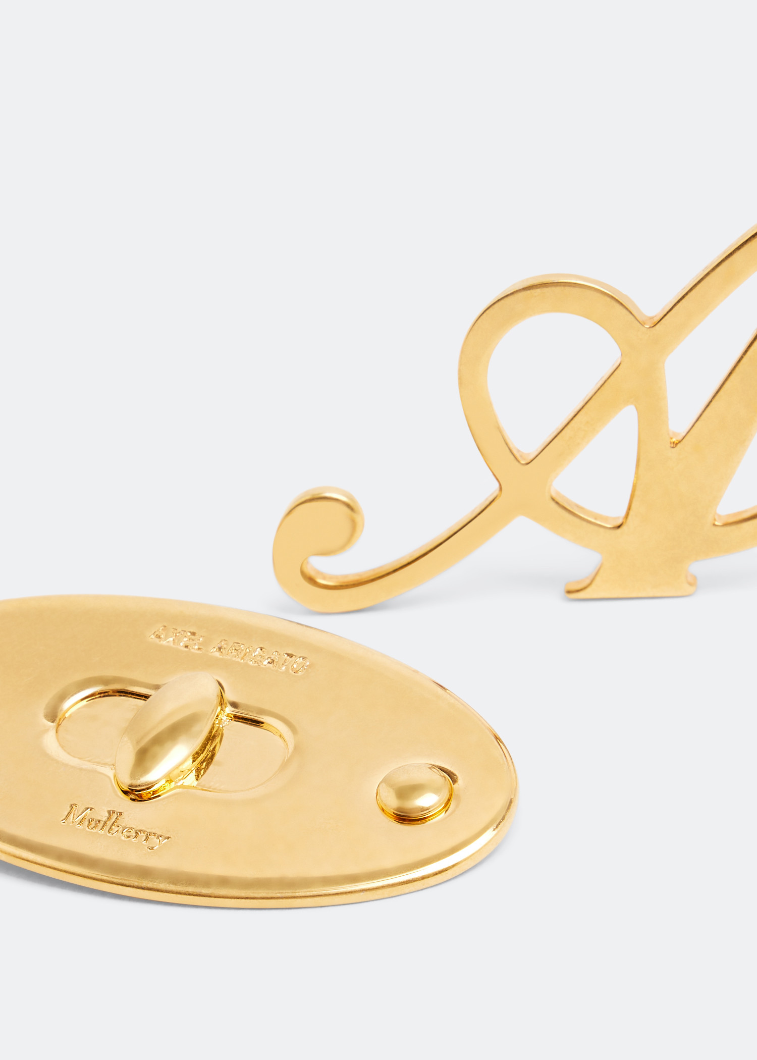 

x Mulberry Logo earrings, Gold