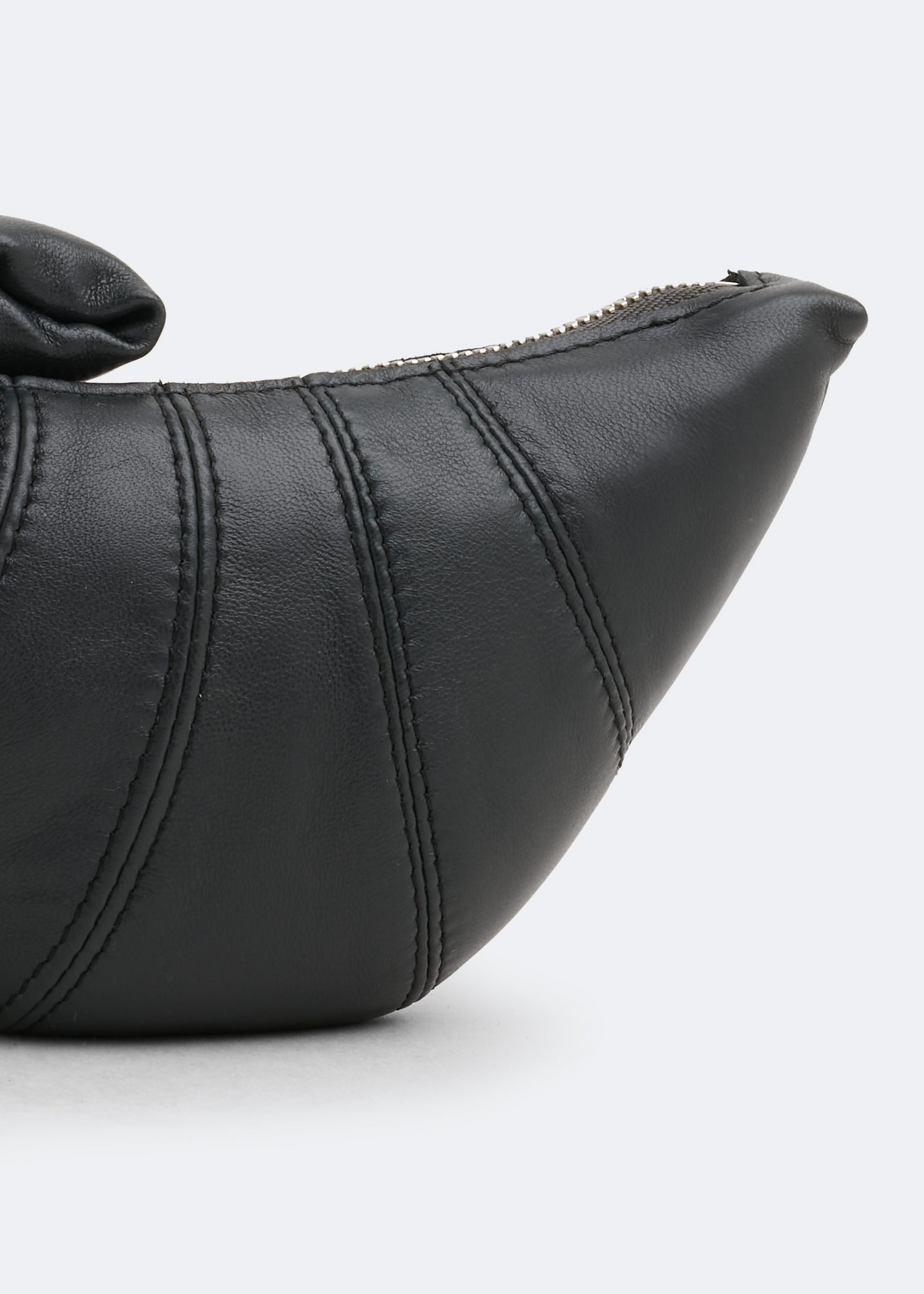 

Croissant leather purse, Green