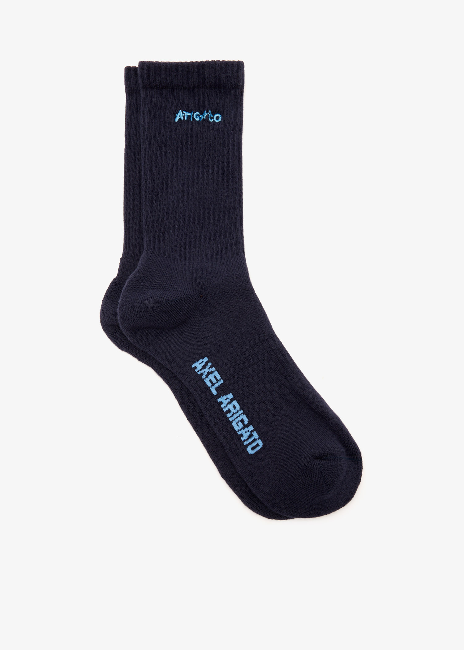 

Floral logo socks, Navy