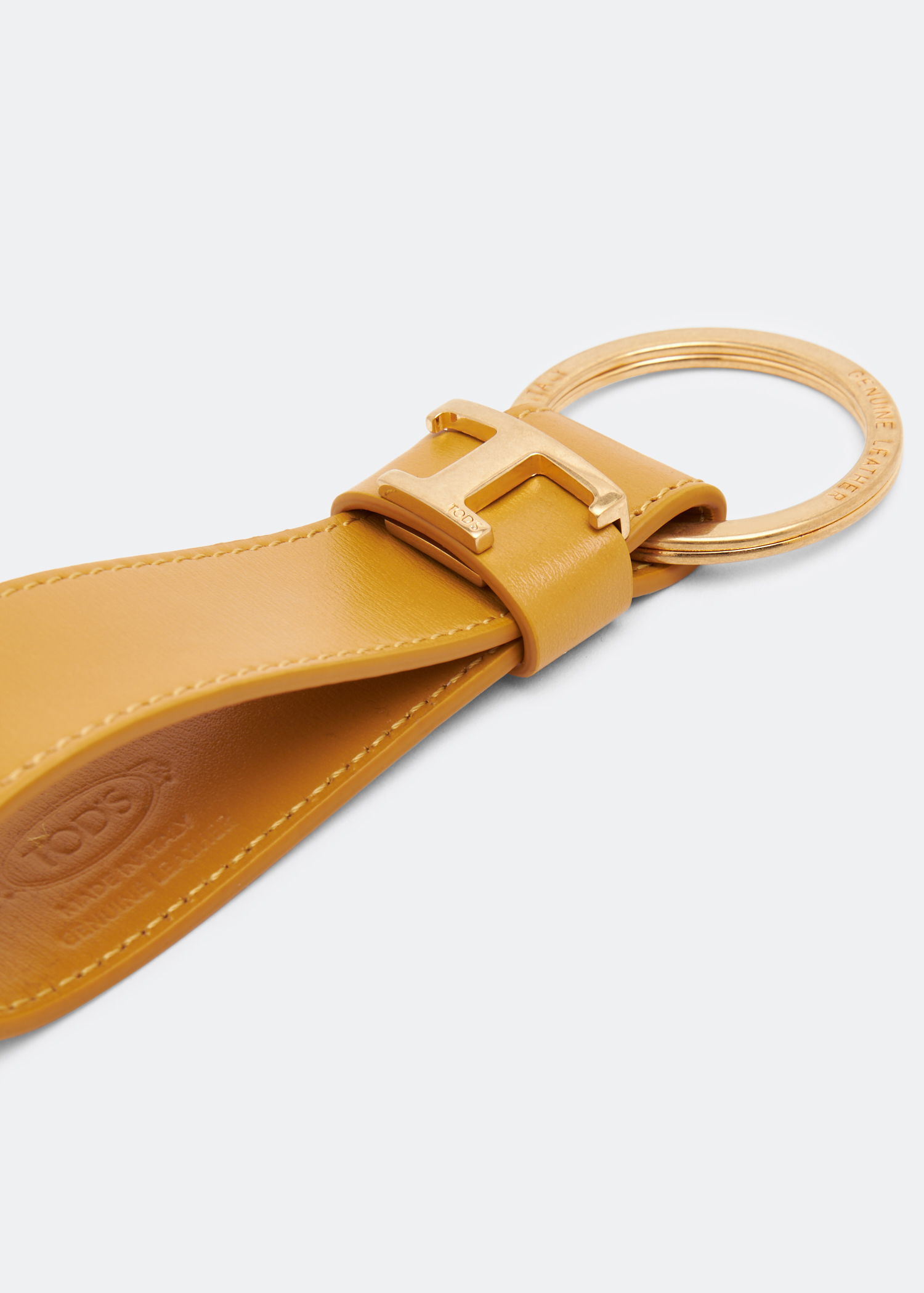 

Leather keyring, Yellow