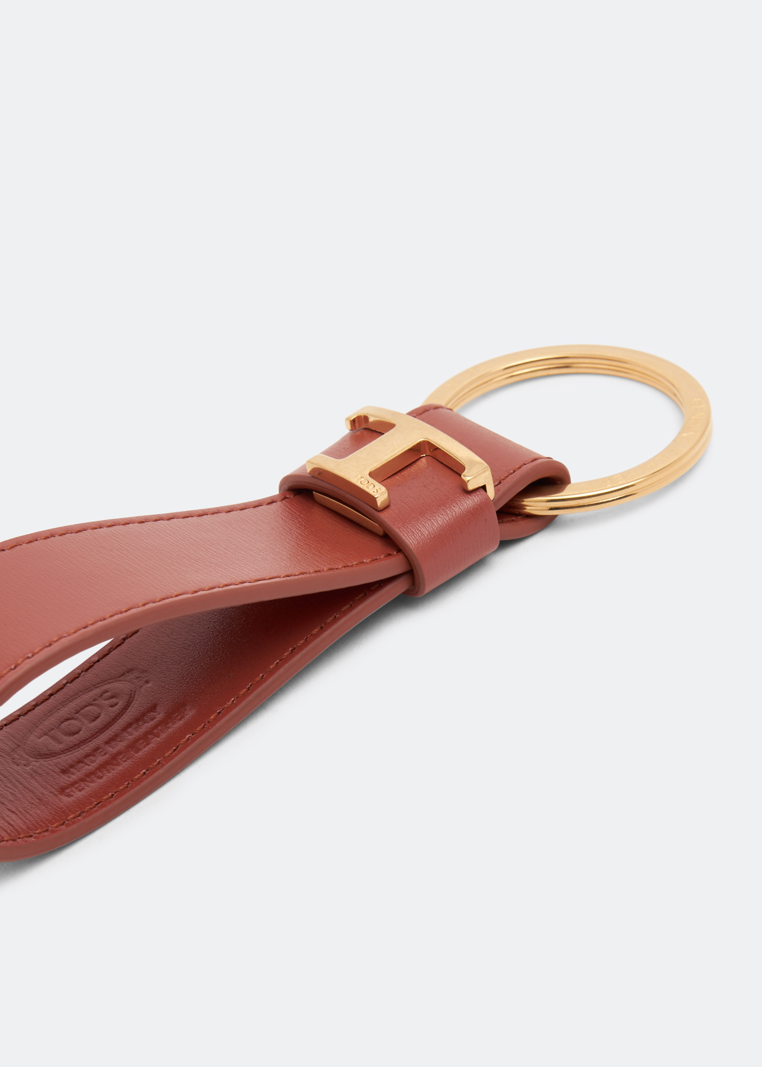 

Leather keyring, Pink