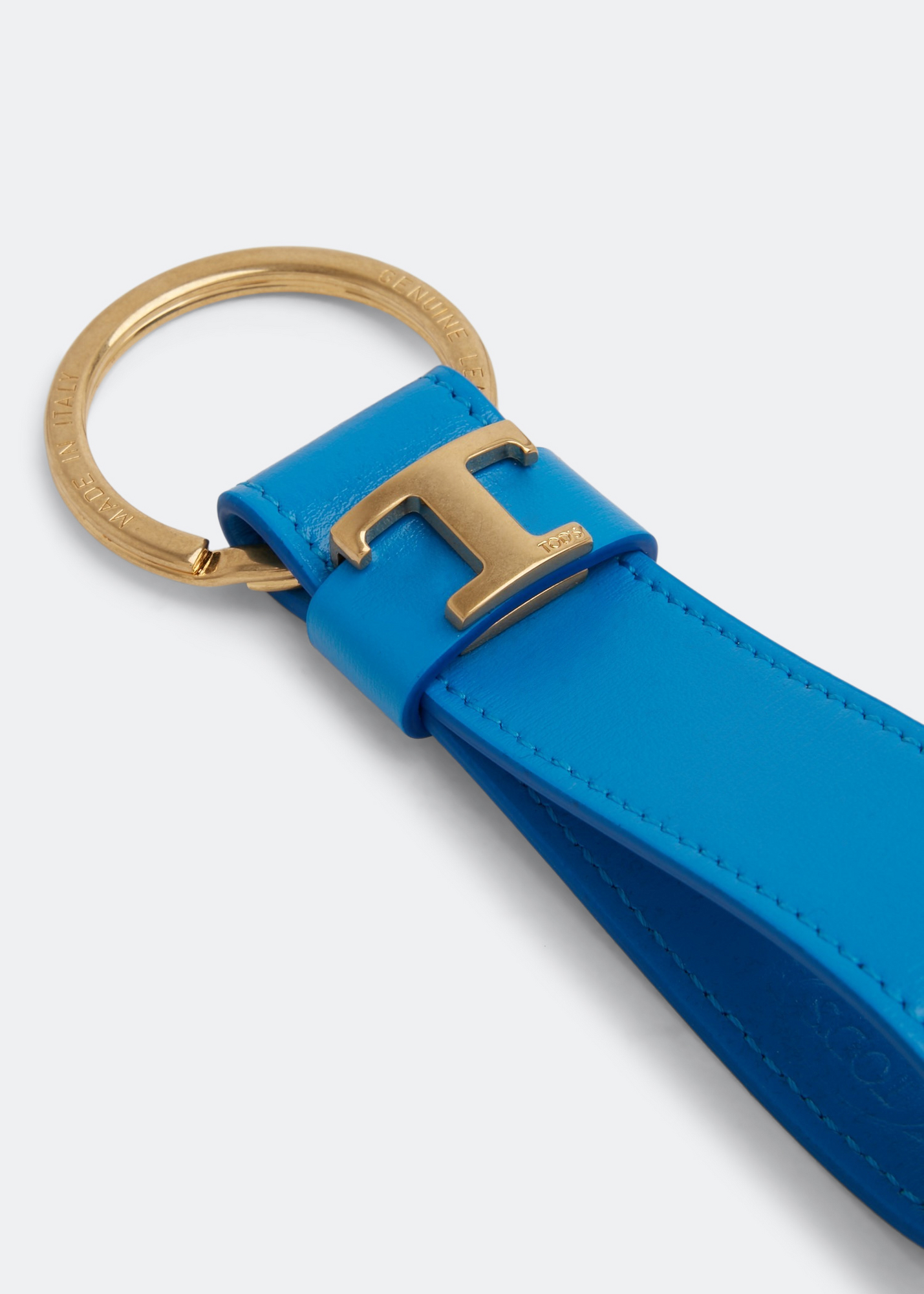 

Leather keyring, Blue