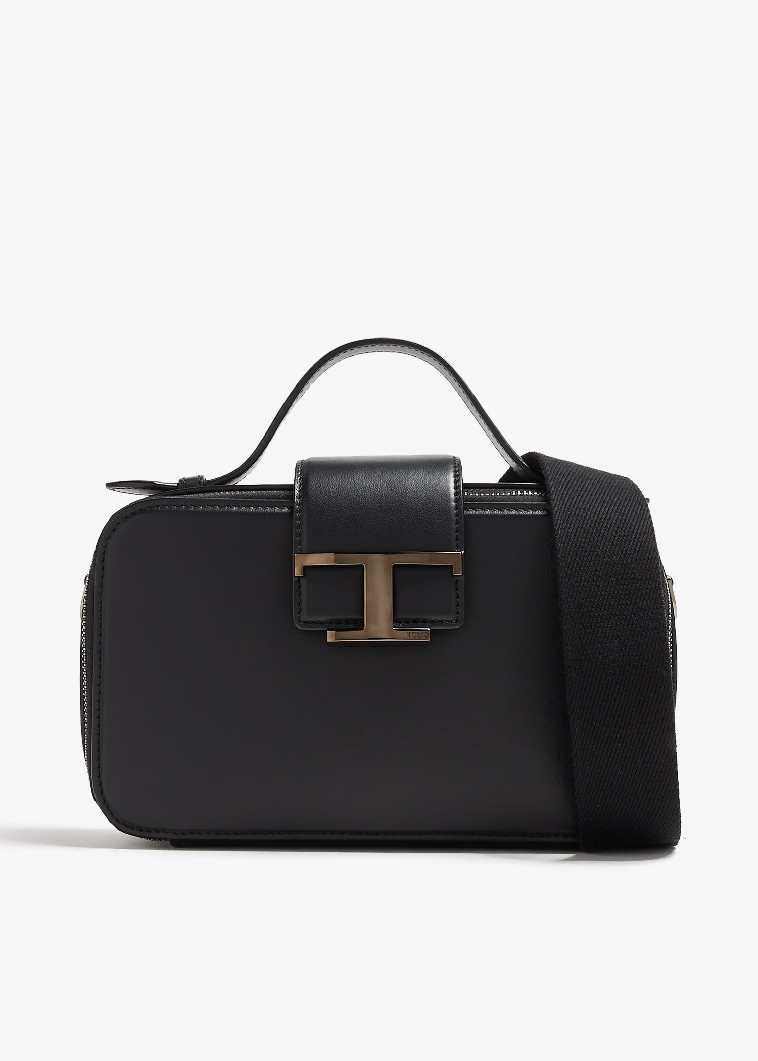 

Leather mini camera bag, Black